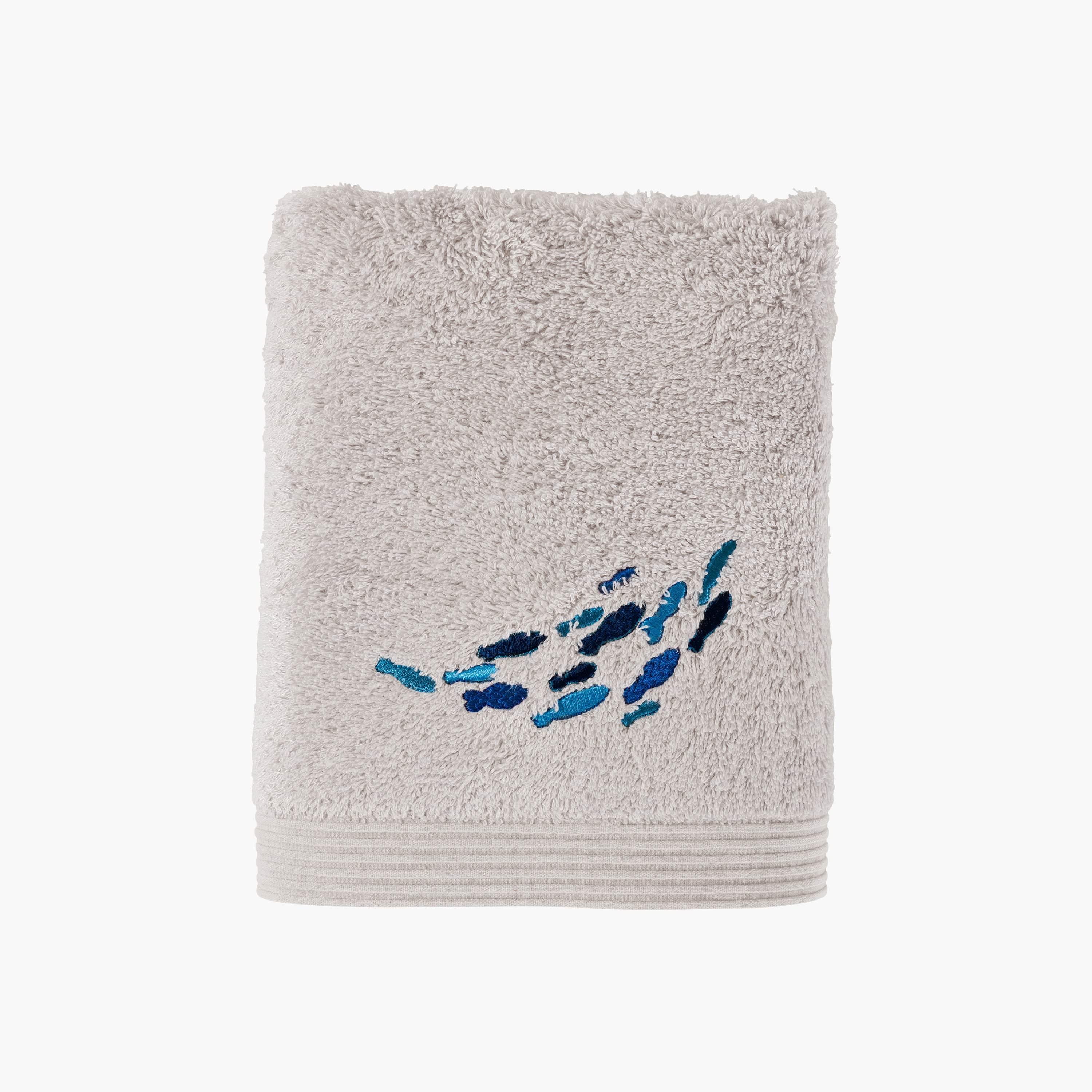 Abysse Grey Cotton and Bamboo Viscose Bath Sheet - Image 4
