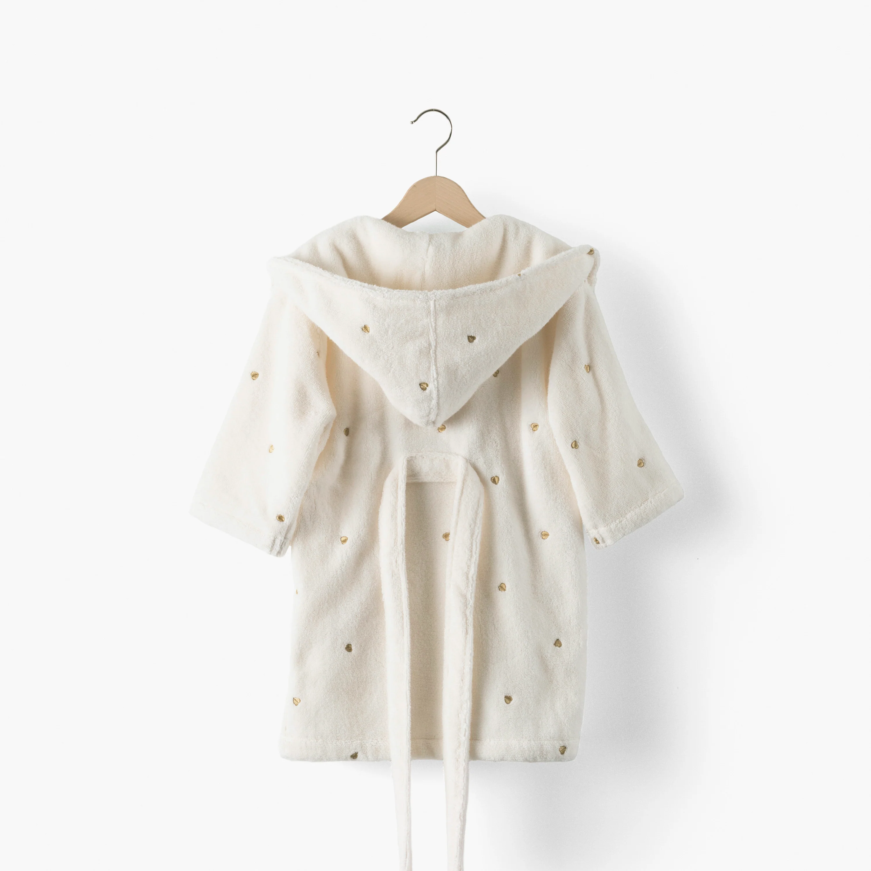 Amore Children's Cotton Bathrobe - Ivory - Image 4