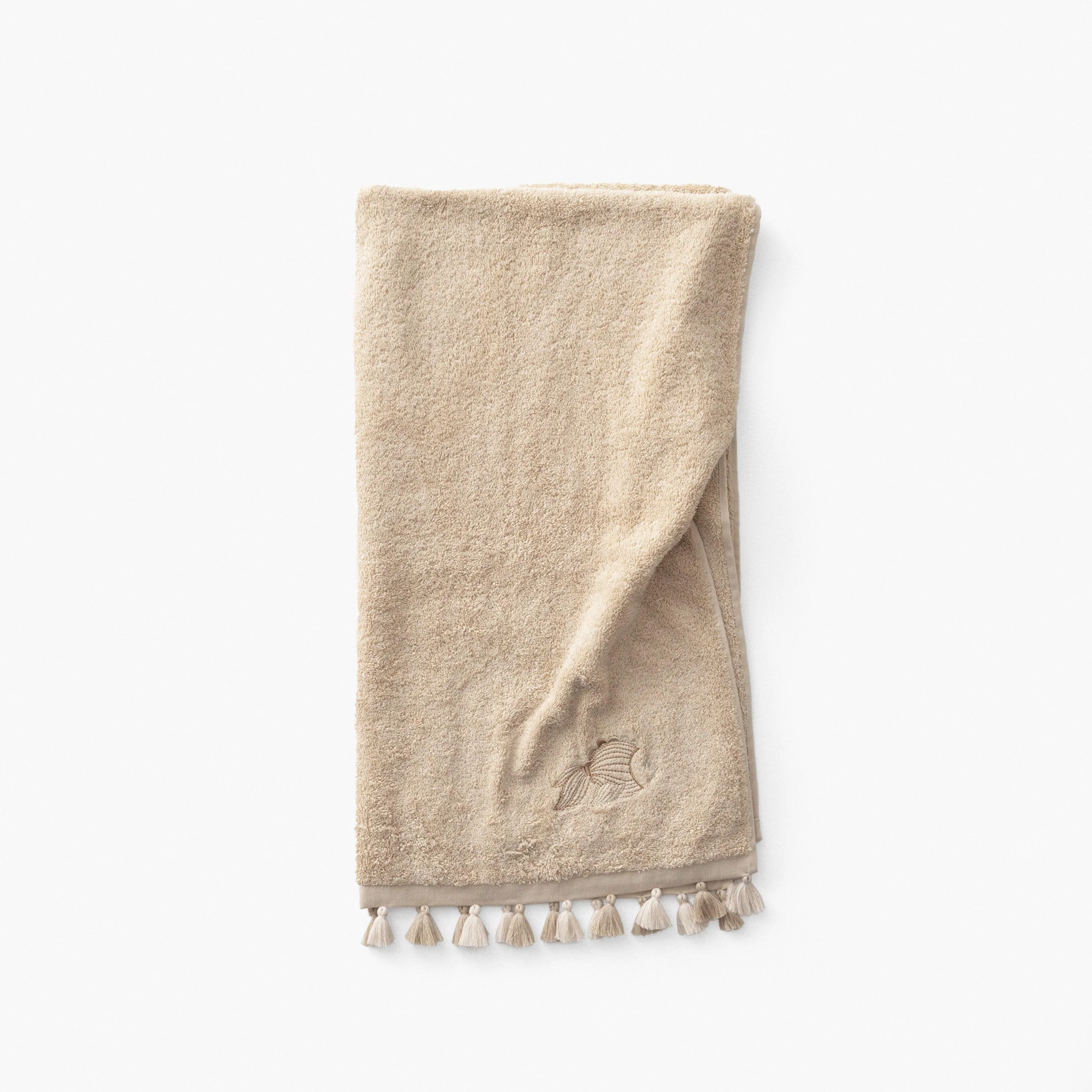 Amorgos Cotton Bath Towel - Beige - Image 7