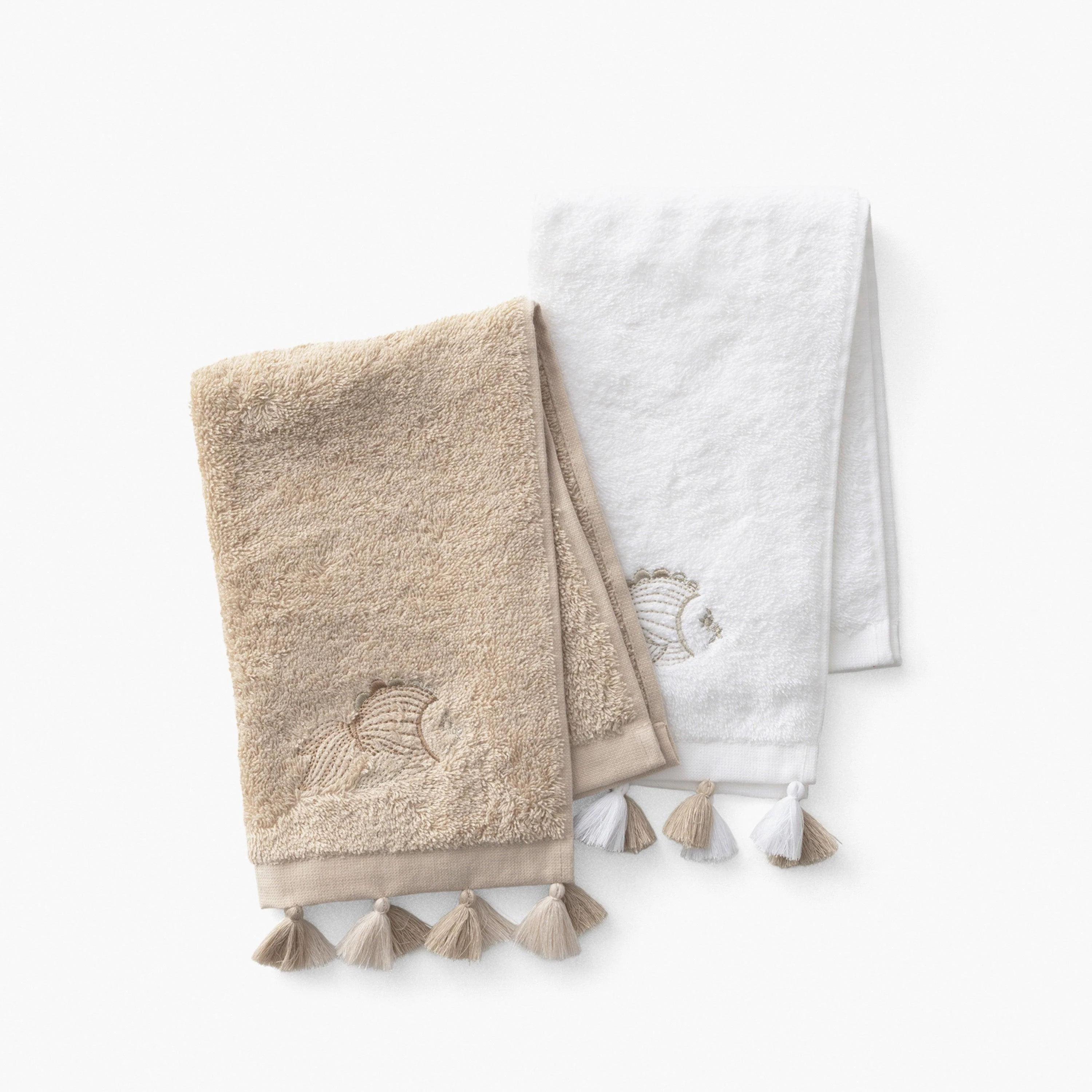 Amorgos Cotton Guest Towel - Beige - Image 3