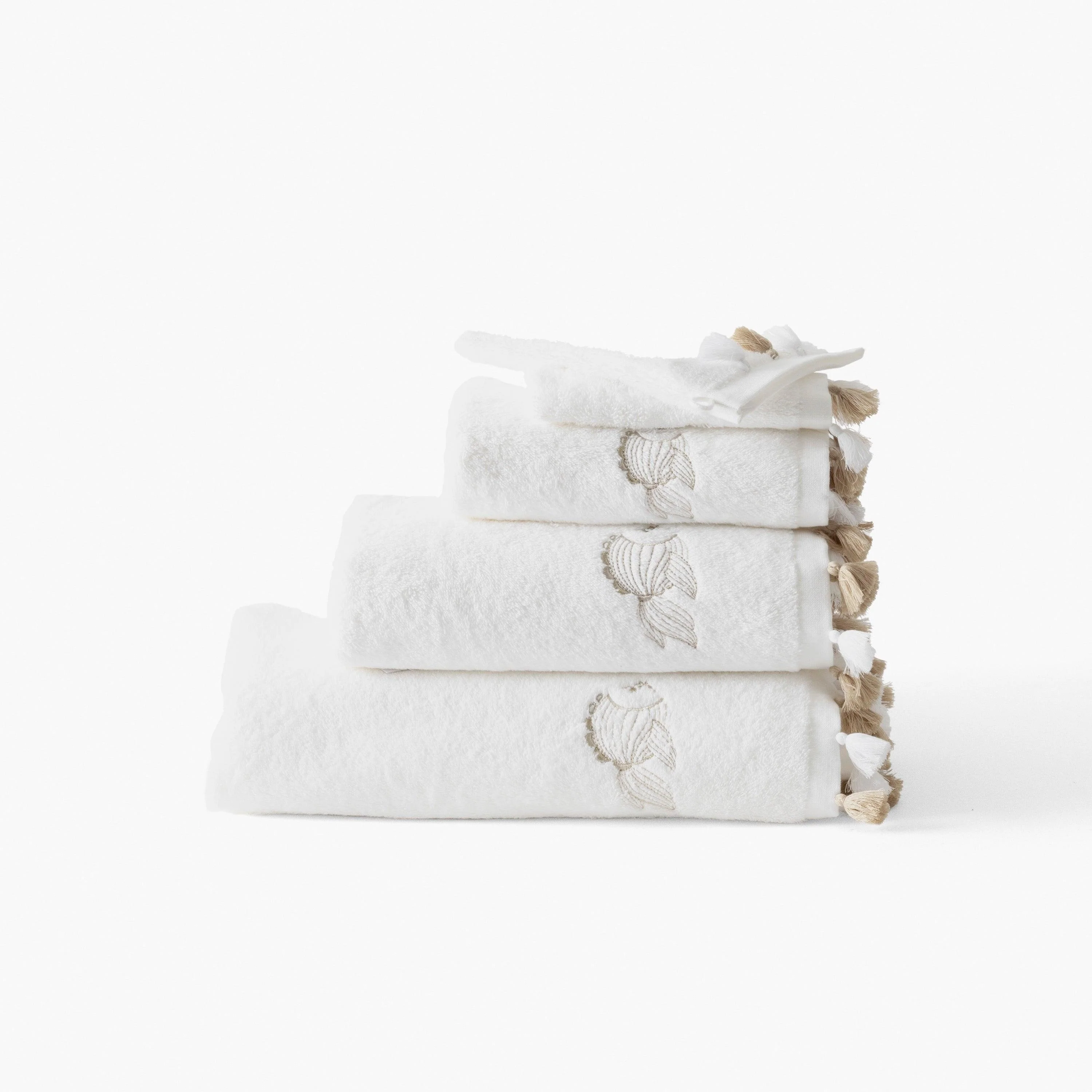 Amorgos Cotton Bath Towel - White - Image 6