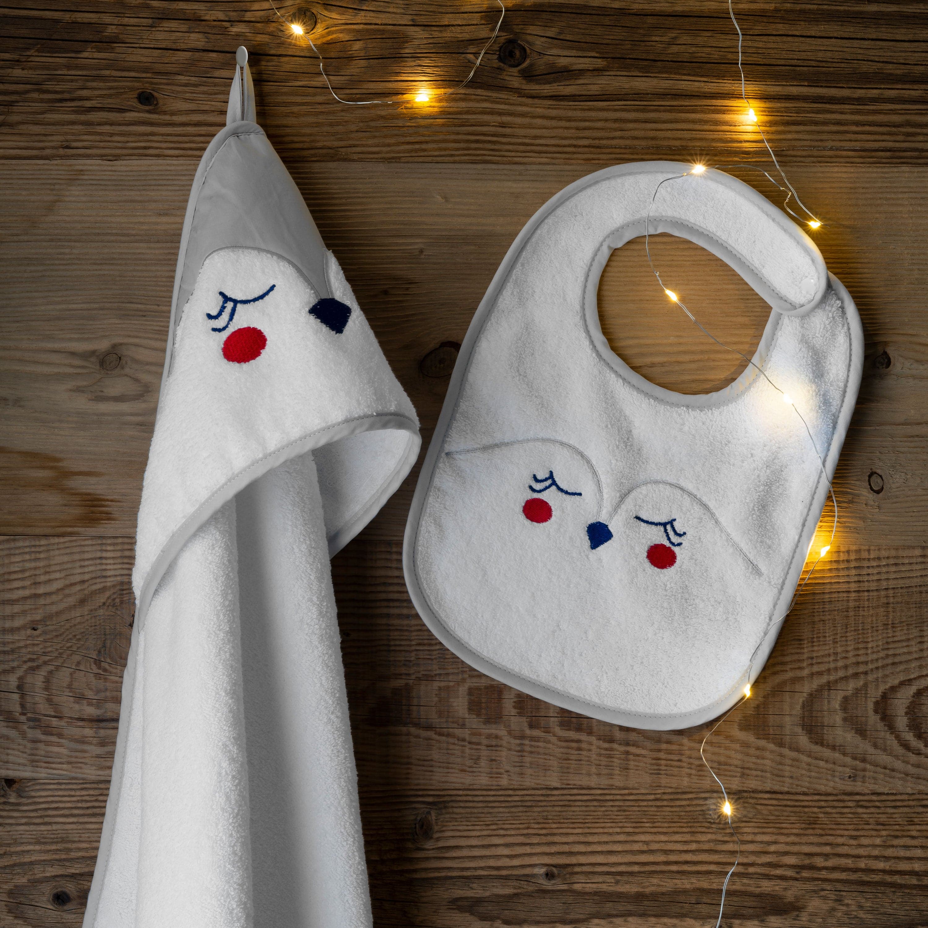 Artica white cotton bath cape - Image 2