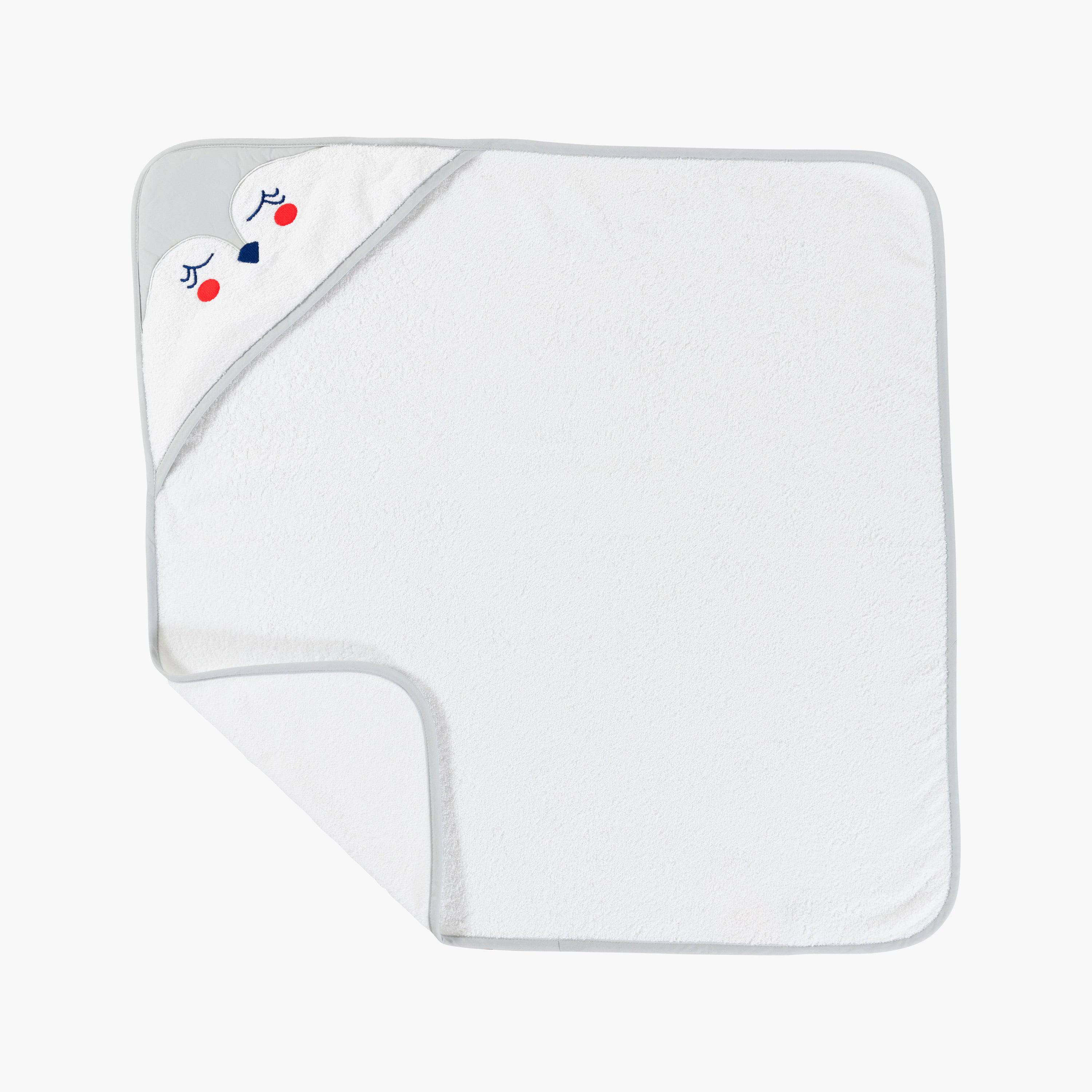 Artica white cotton bath cape - Image 3