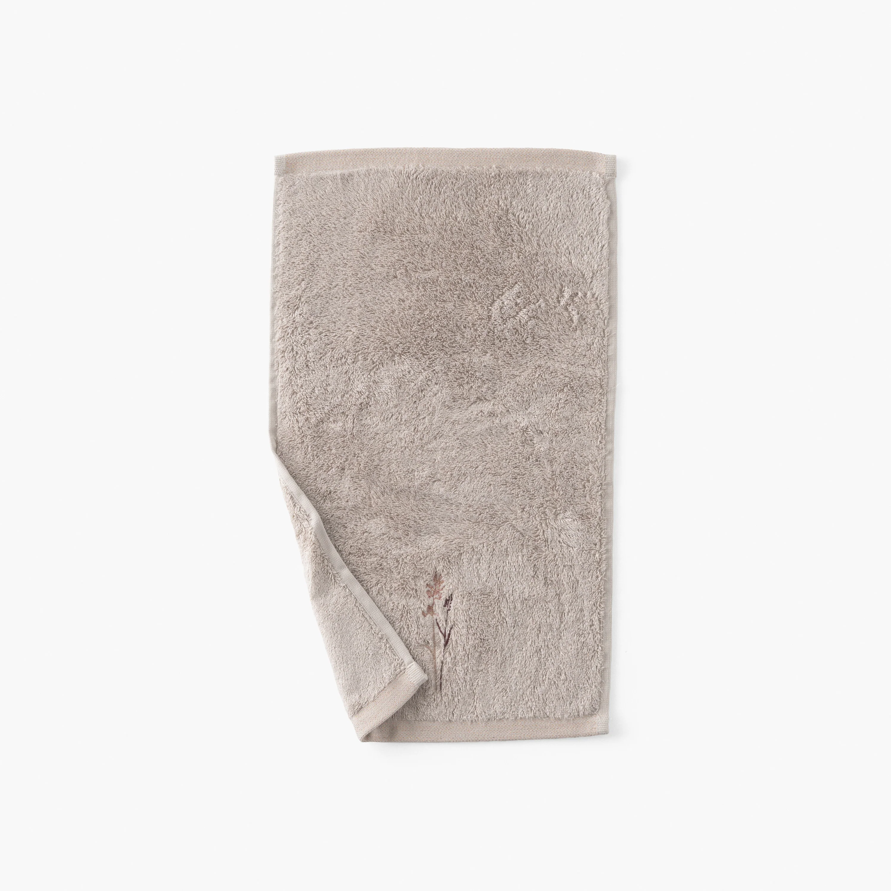 Aura Cotton & Bamboo Viscose Guest Towel - Mole Brown - Image 3