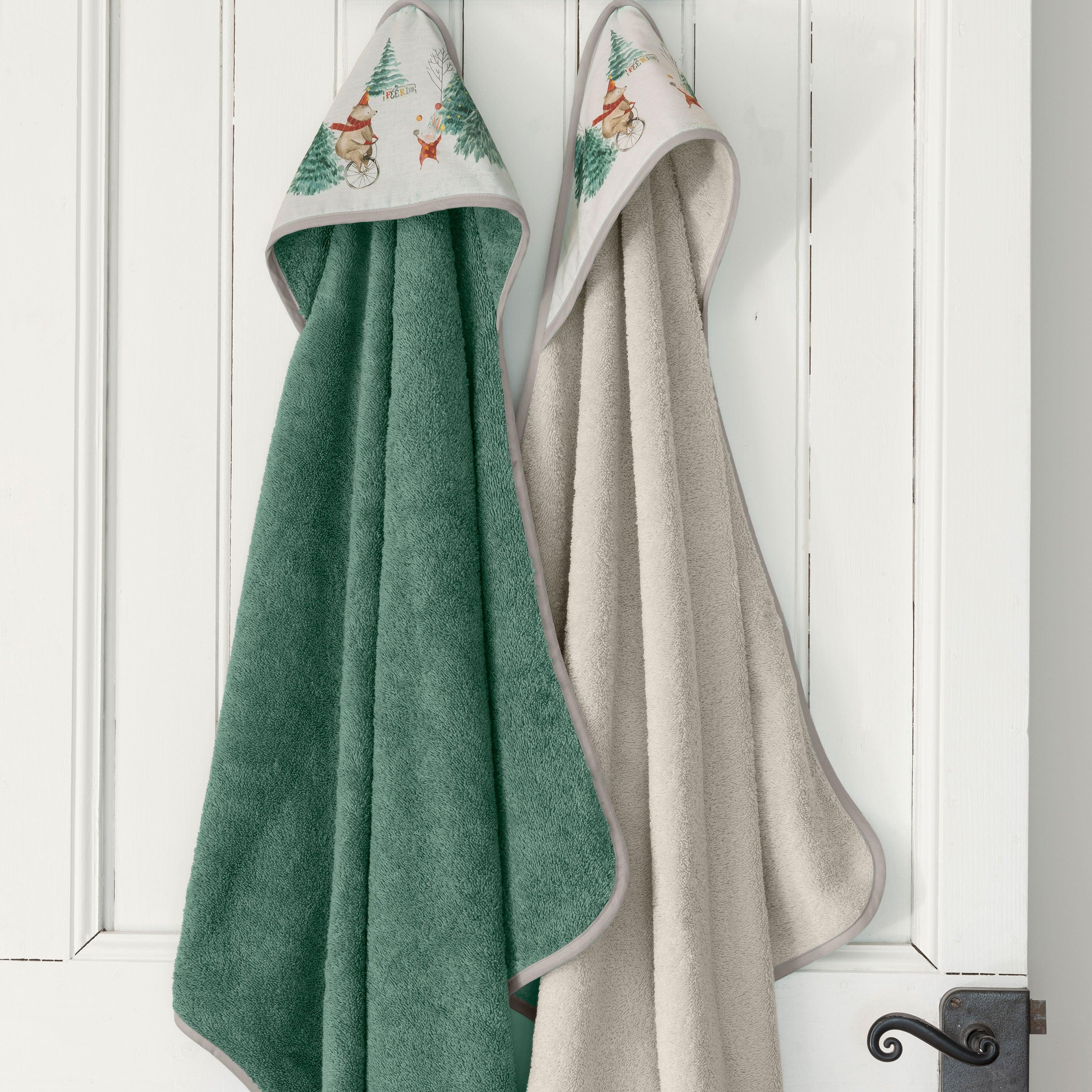 Bath Cape in Cotton Feeries Ivory - Image 4