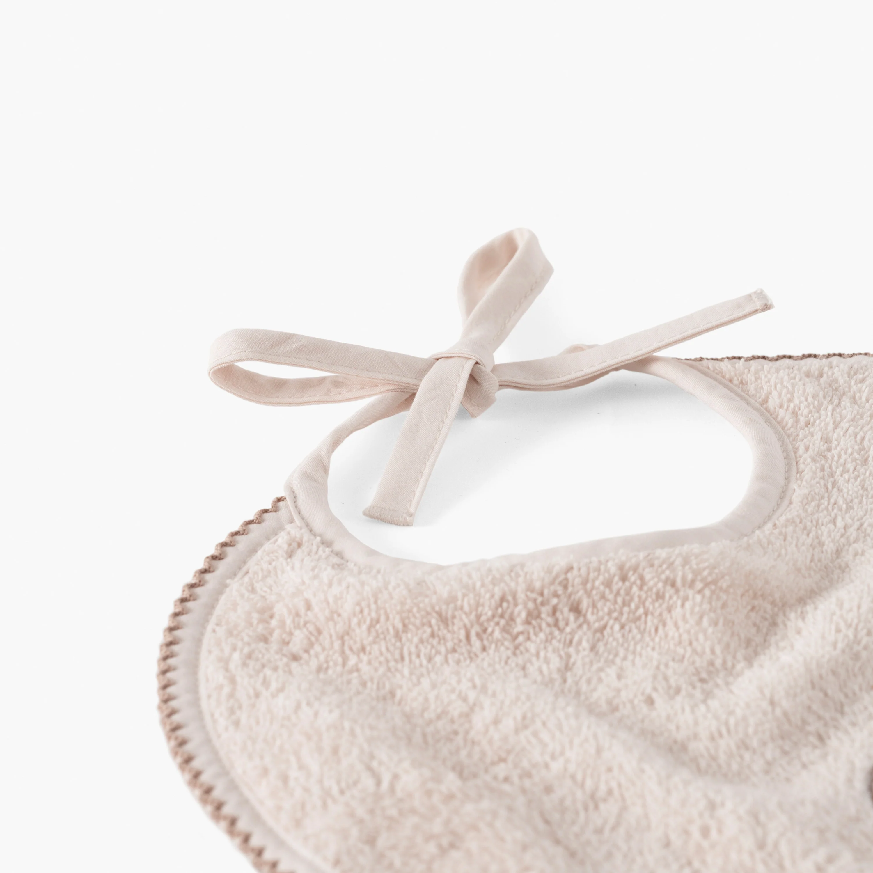 Bienvenue Organic Cotton Bib - Natural Beige - Image 2
