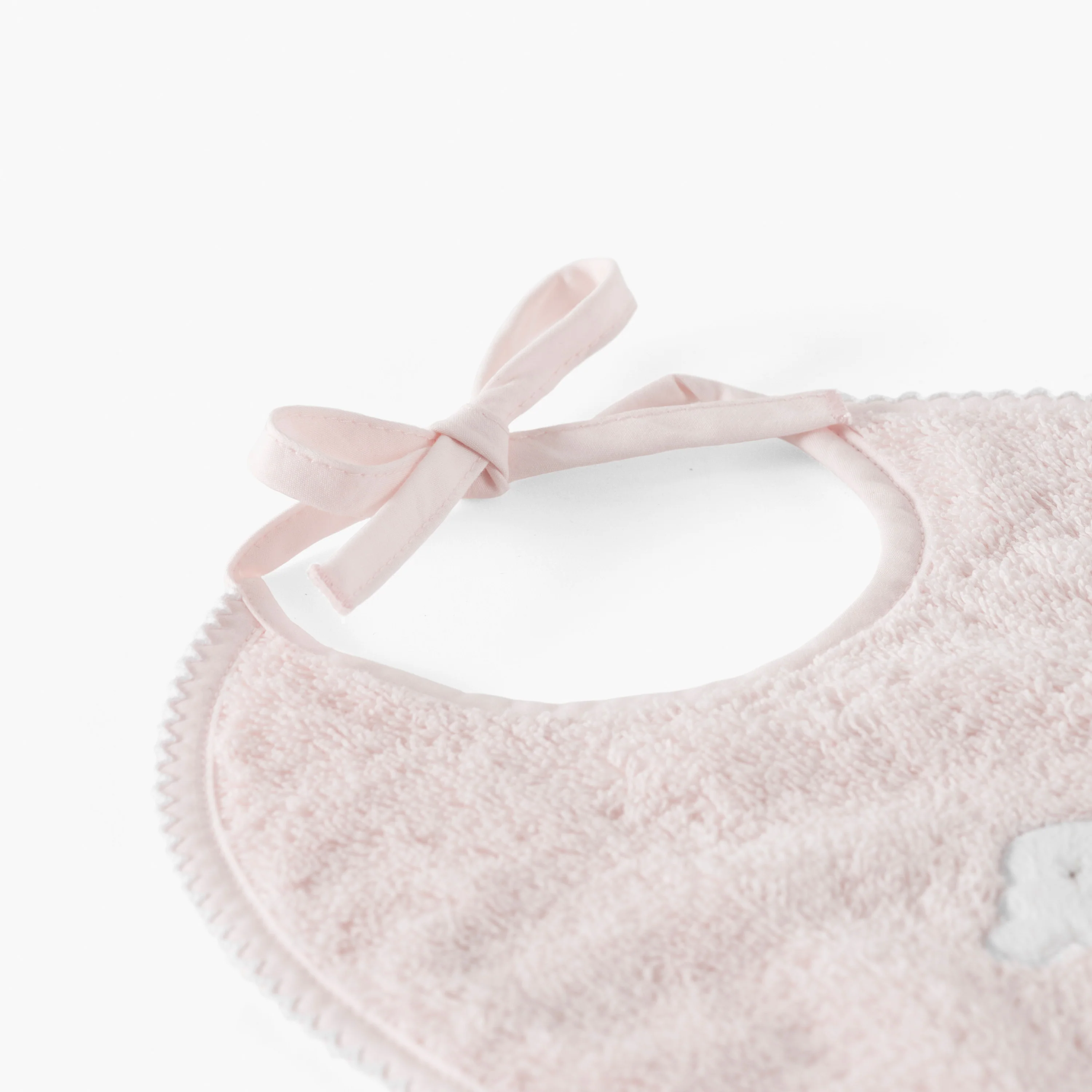 Bienvenue Organic Cotton Bib - Rose - Image 3