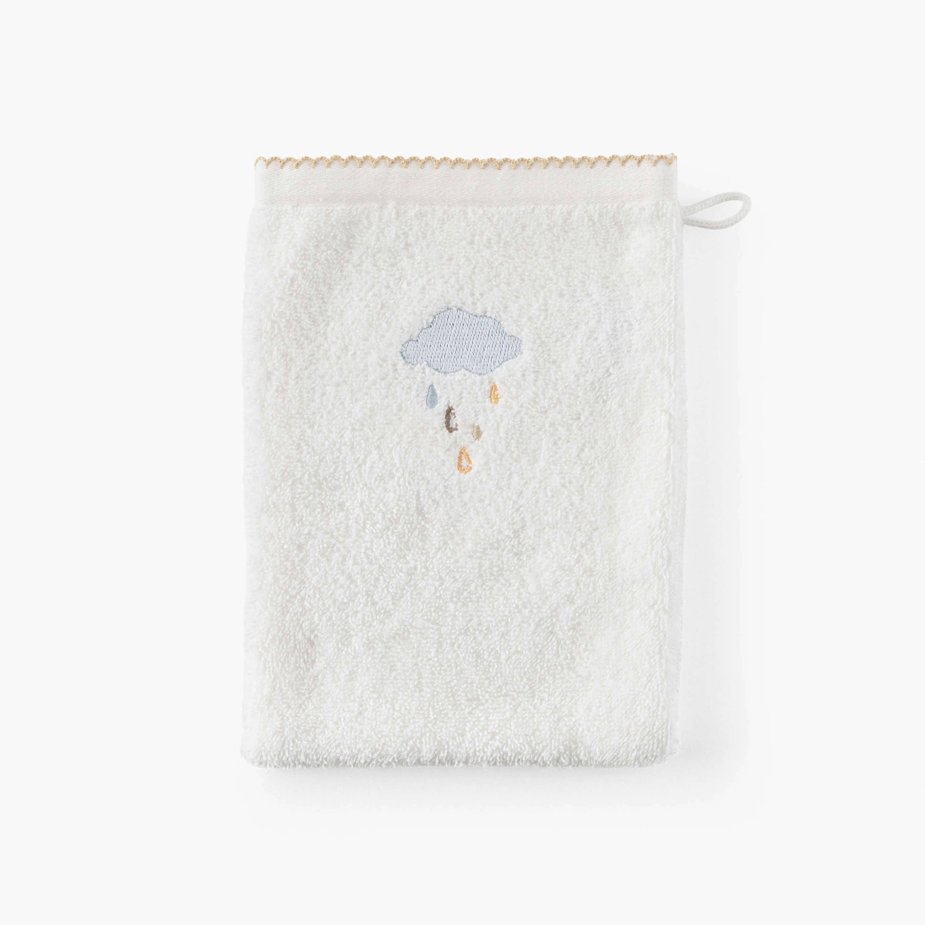 Bienvenue Organic Cotton Bath Glove - White