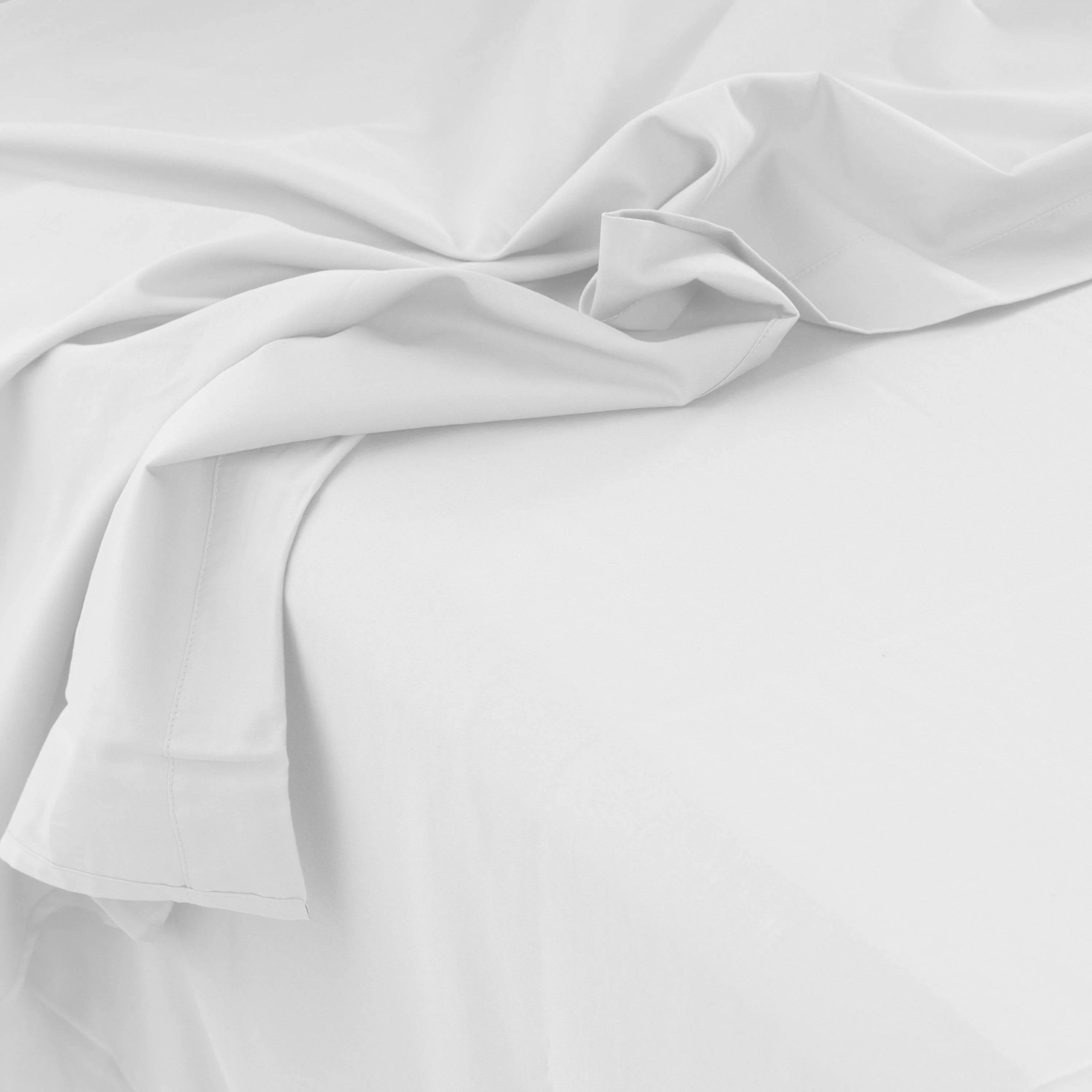 Quartz Organic Cotton Flat Sheet - White - Image 4