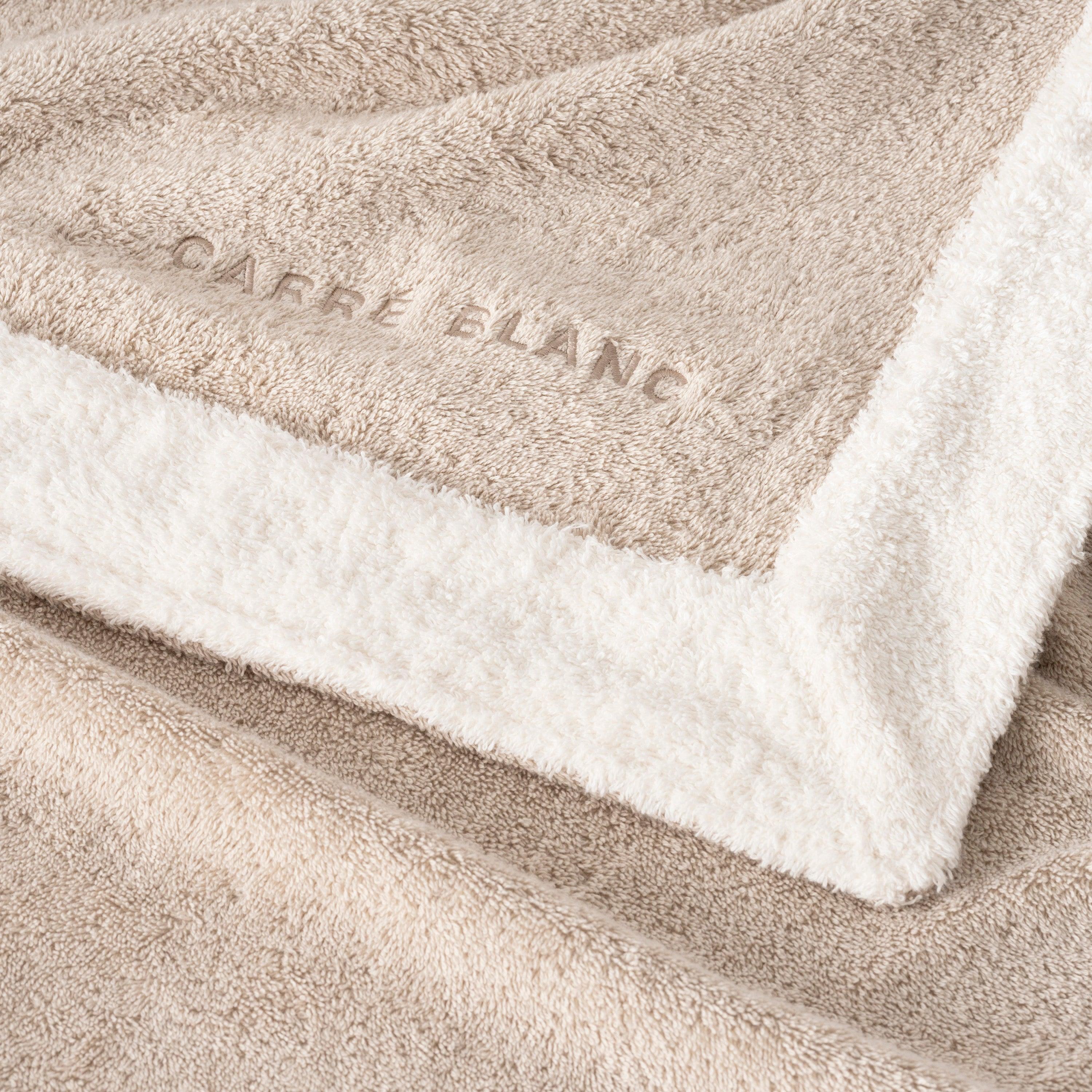 Greg Beige Cotton Beach Towel - Image 4