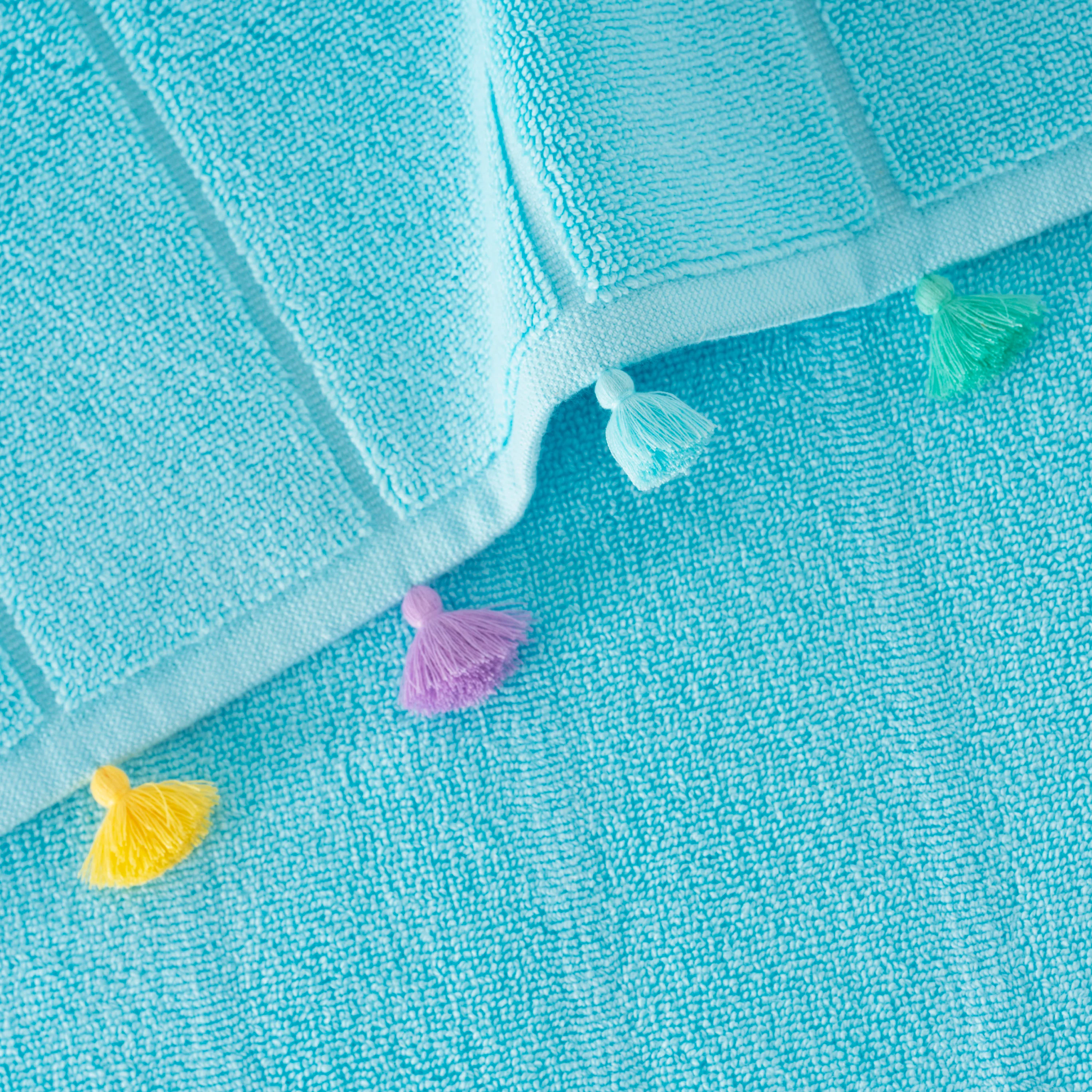 Demilune Cotton & Bamboo Viscose Bath Mat - Lagoon - Image 3
