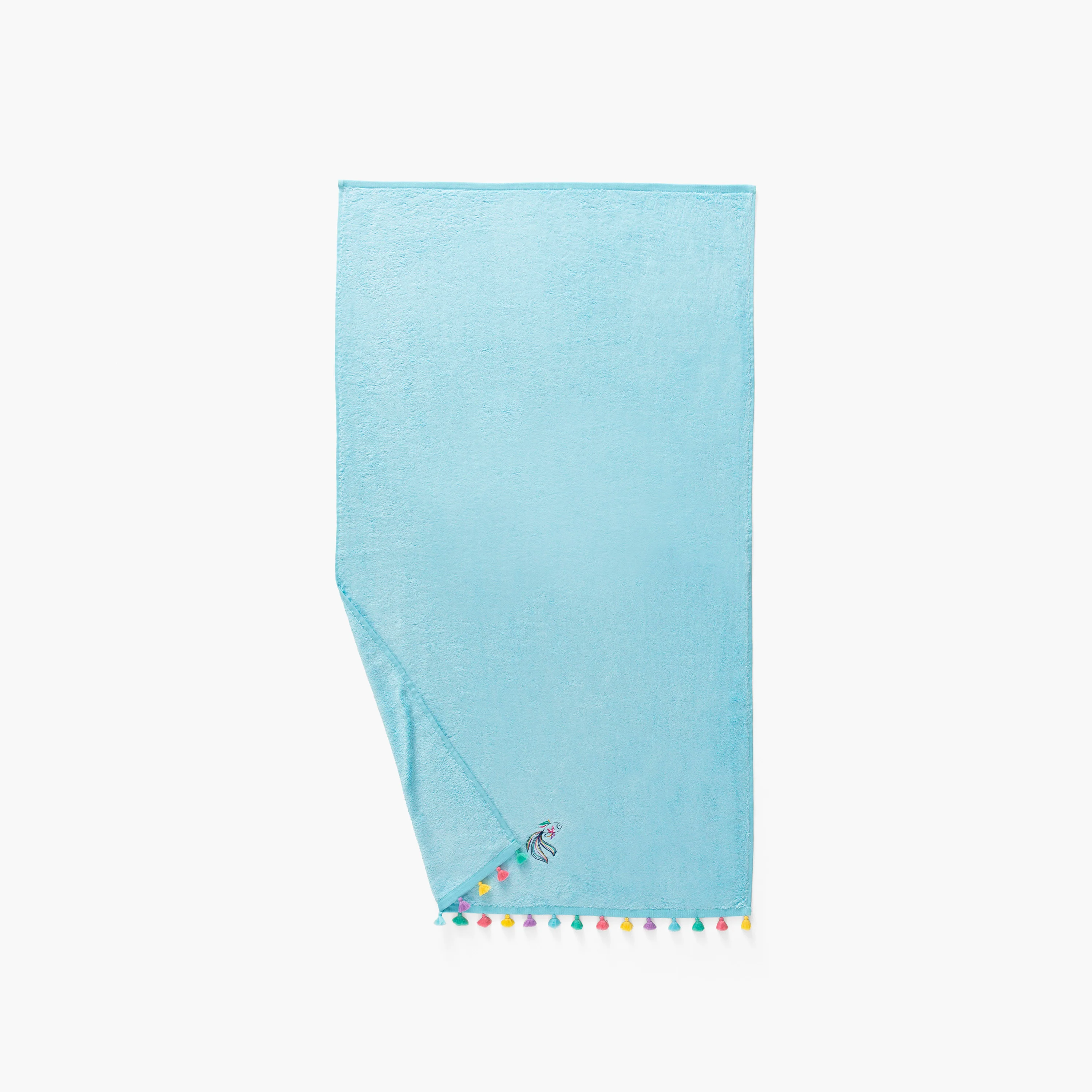 Demilune Cotton & Bamboo Viscose Bath Towel - Lagoon - Image 4