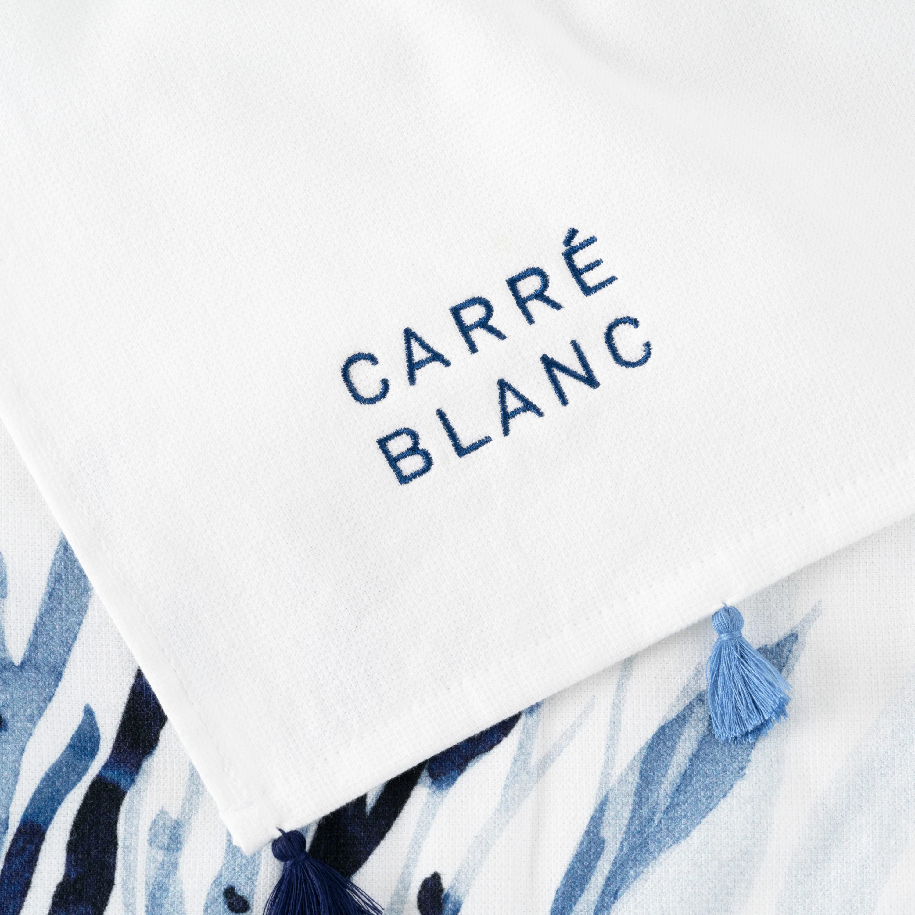 Demilune Turkish Cotton Beach Towel - White - Image 4