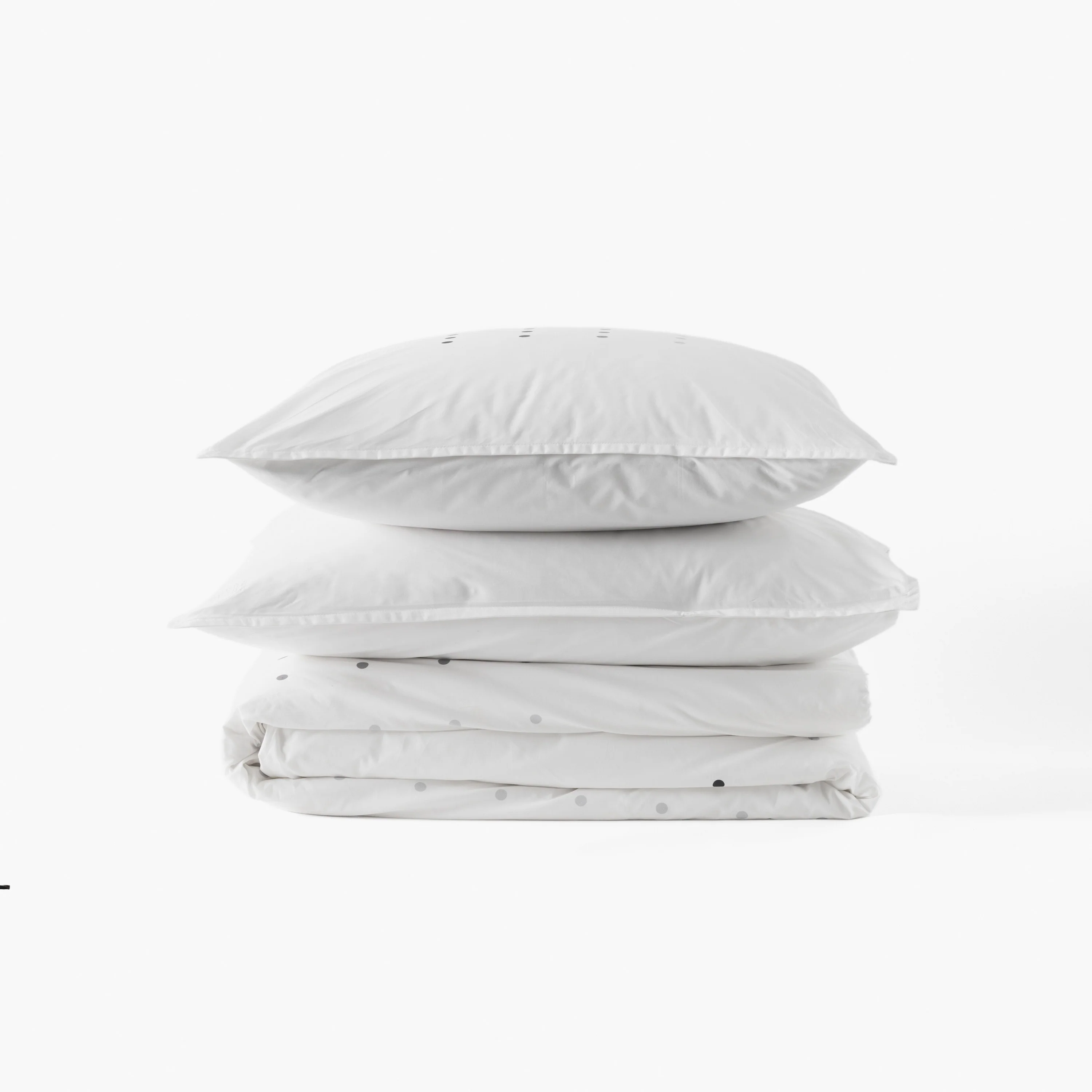 Dotsy Cotton Duvet Cover - White - Image 4