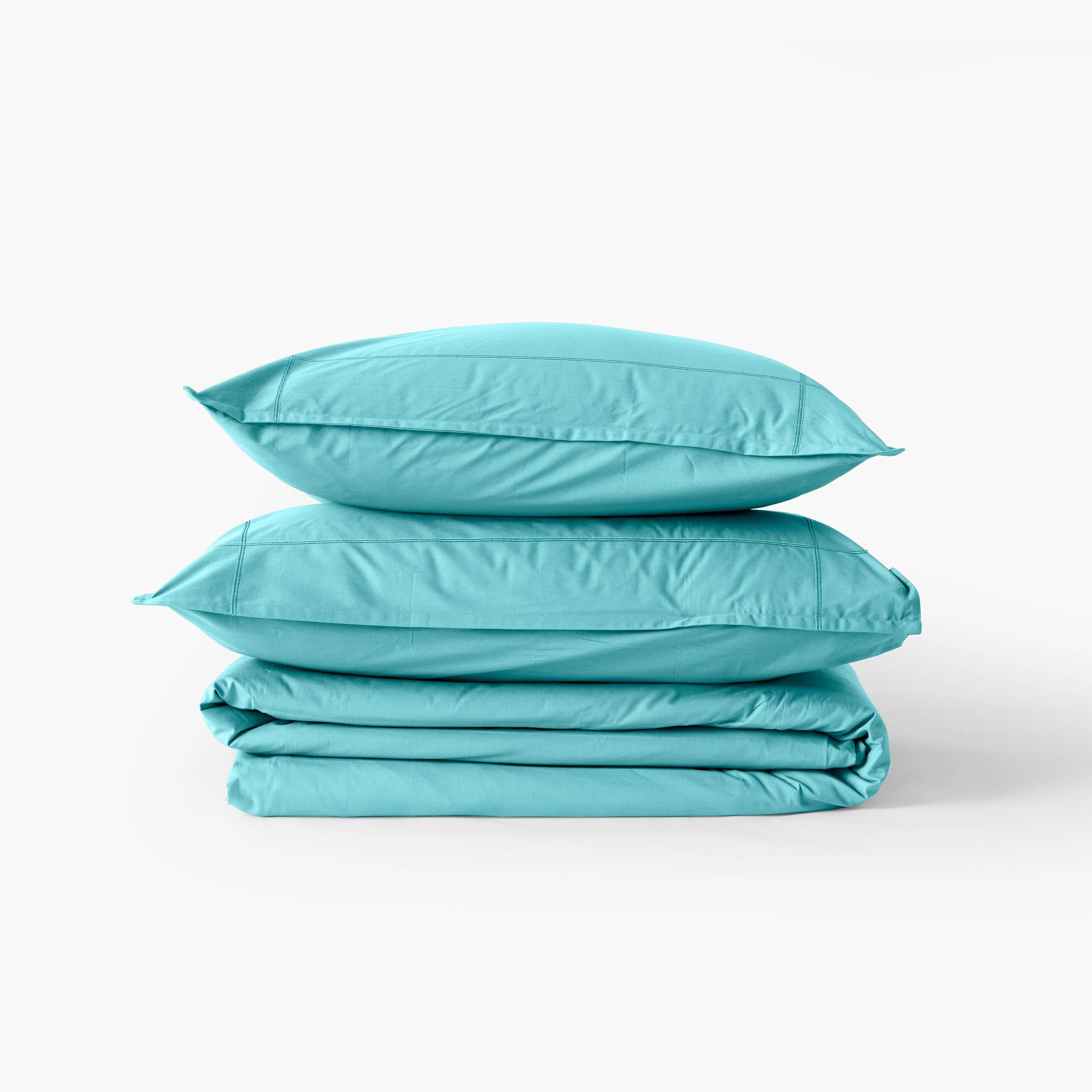 Neo Cotton Percale Duvet Cover - Lagoon - Image 2