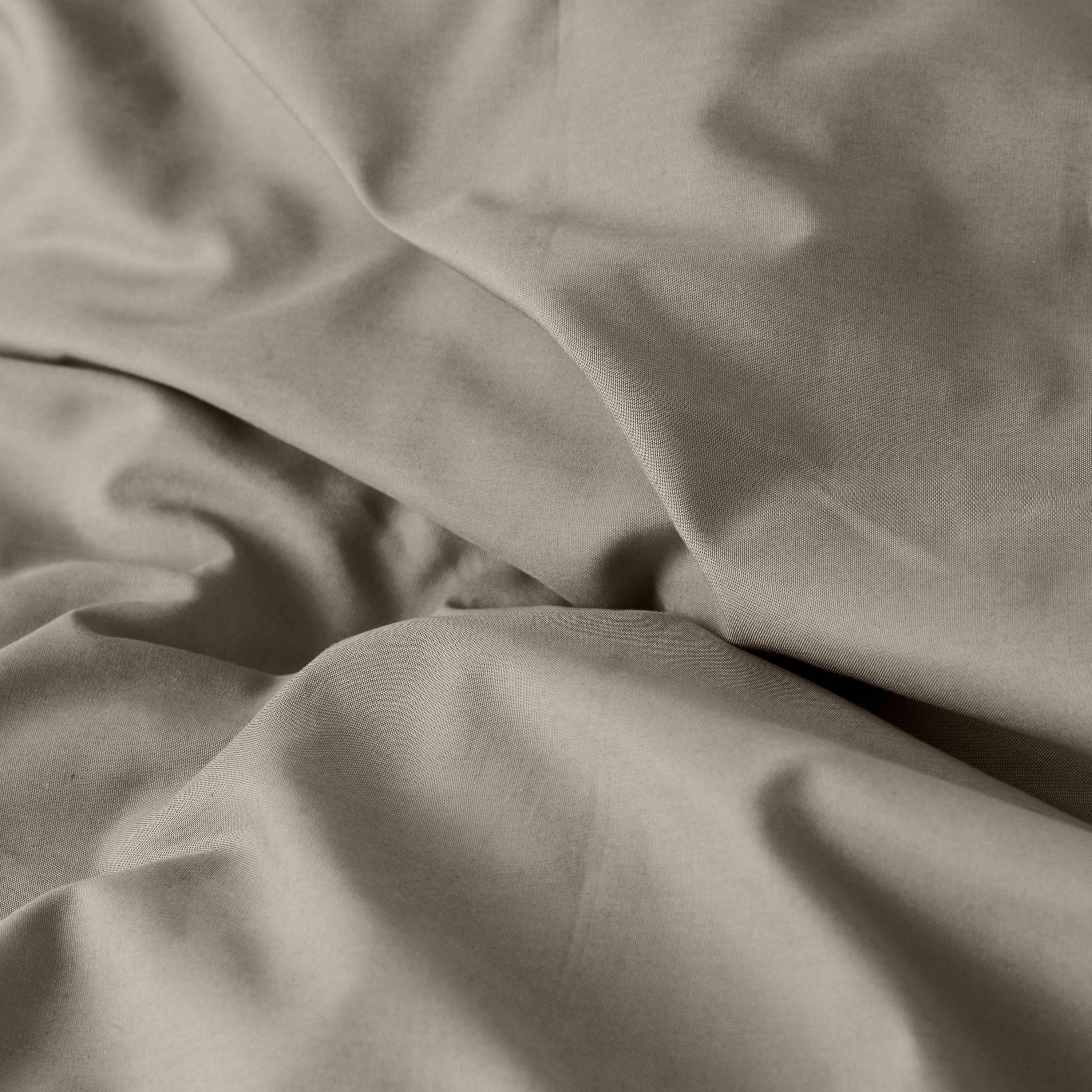 Neo Cotton Percale Duvet Cover - Linen Beige - Image 3