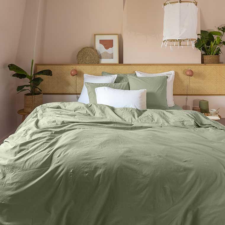 Souffle Organic Cotton Duvet Cover - Sage - Image 2
