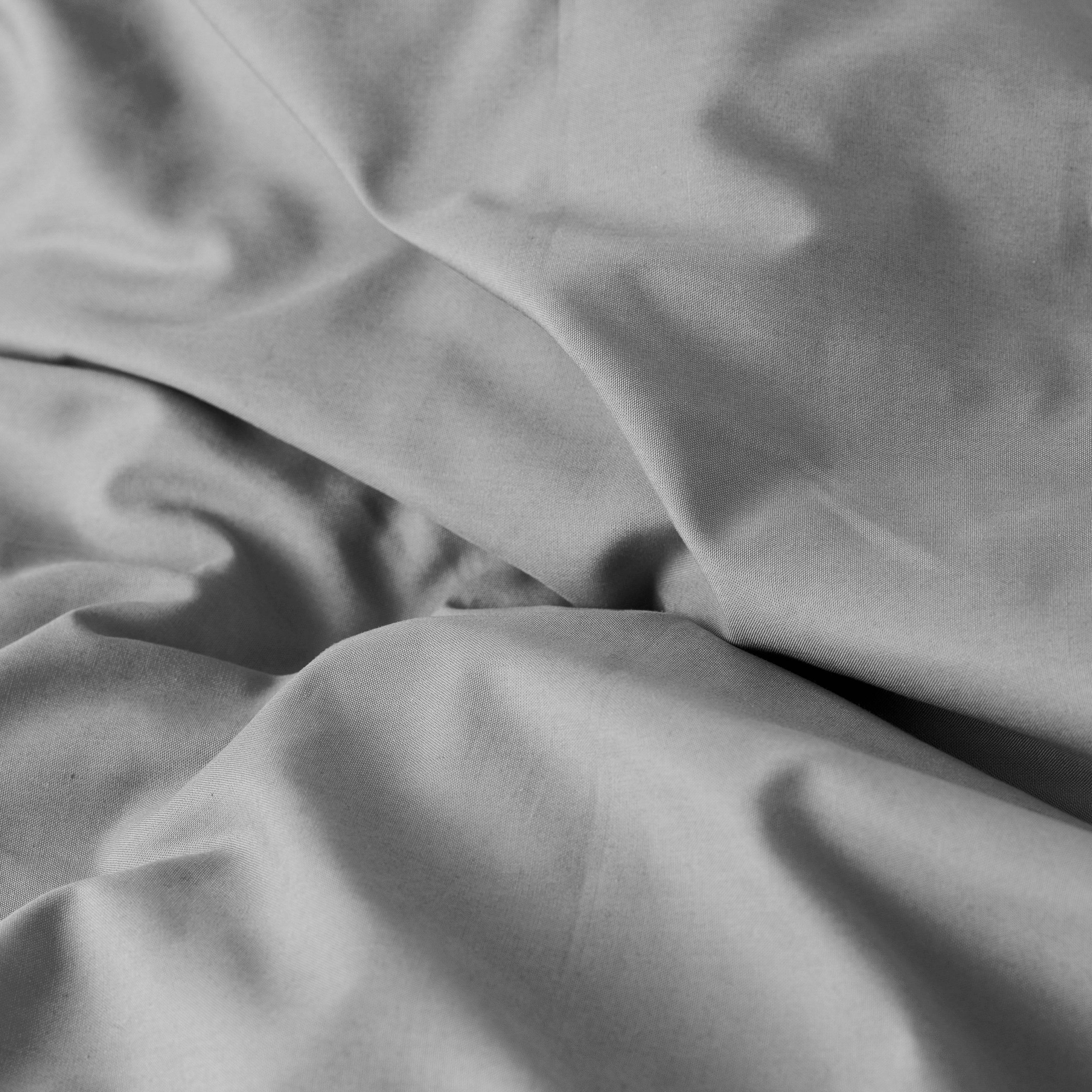 Neo Cotton Percale Duvet Cover - Grey - Image 3