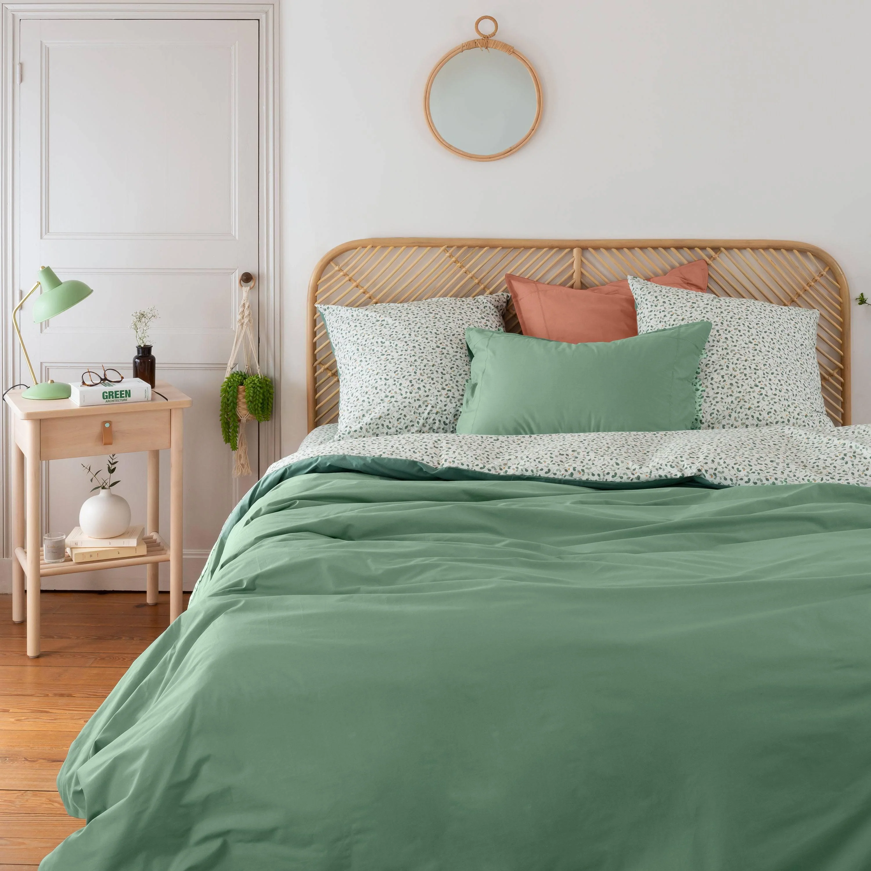 Neo Cotton Percale Duvet Cover - Vegetal Thyme - Image 2