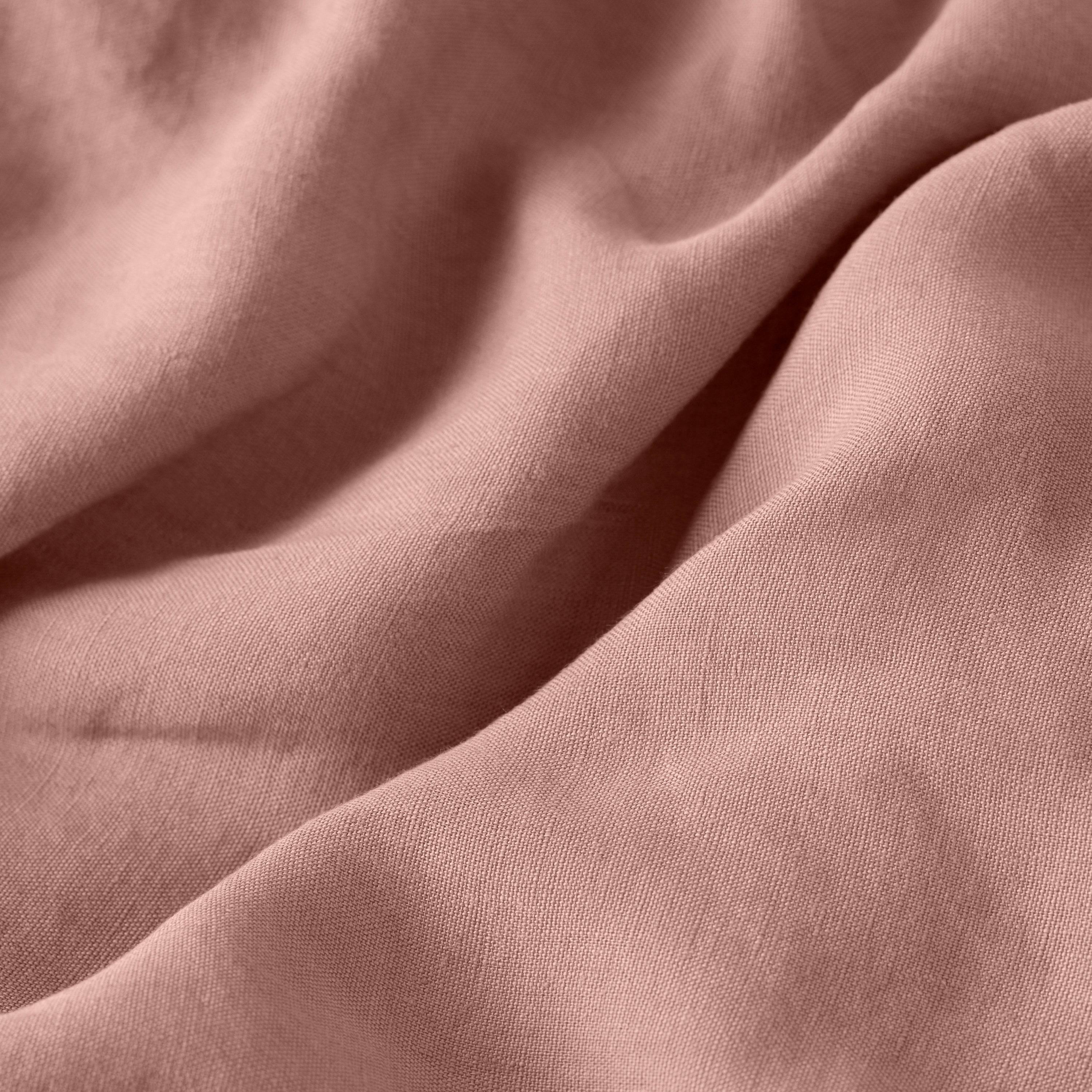 Songe Linen & Washed Cotton Duvet Cover - Ash Pink - Image 3