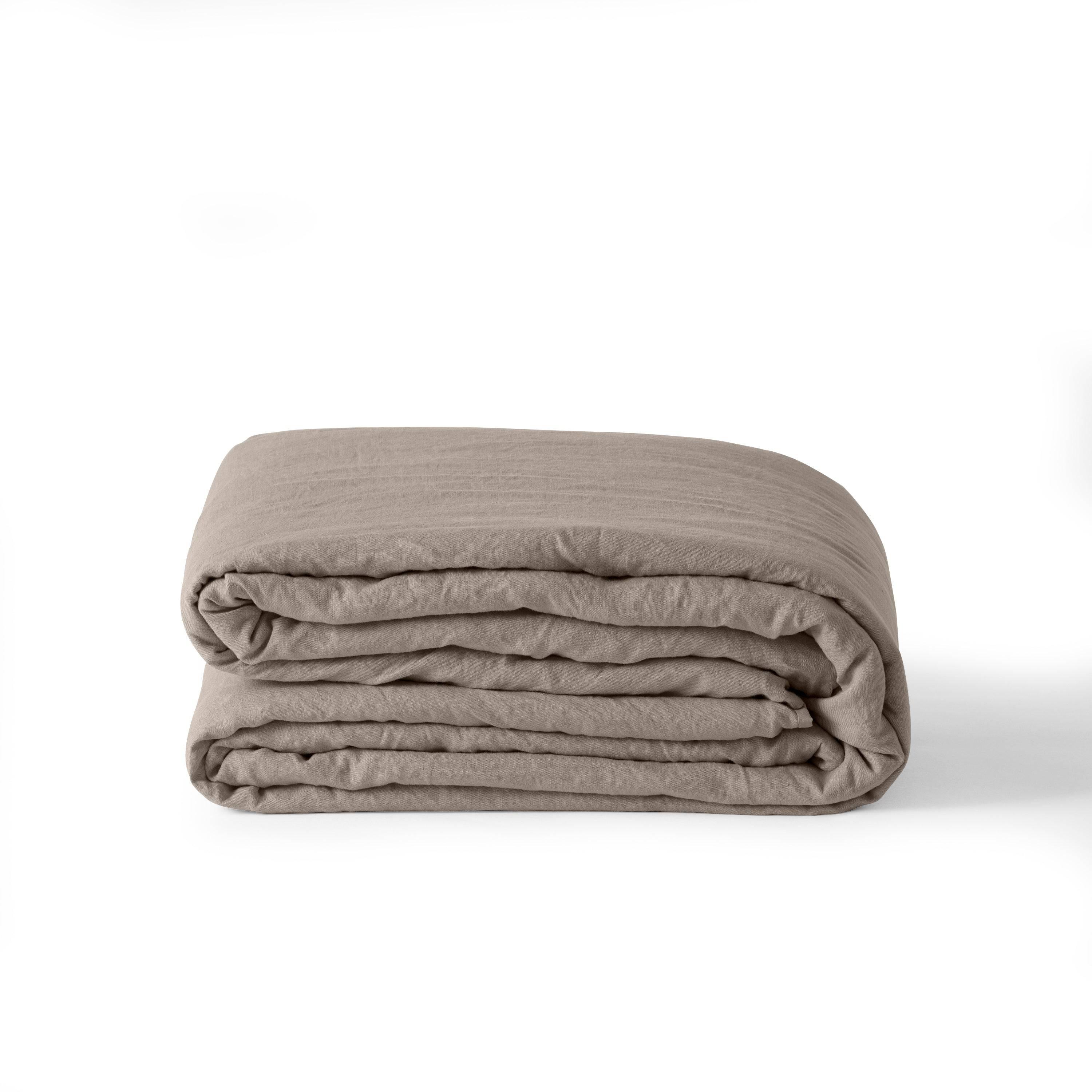 Songe Linen & Washed Cotton Duvet Cover - Beige - Image 2