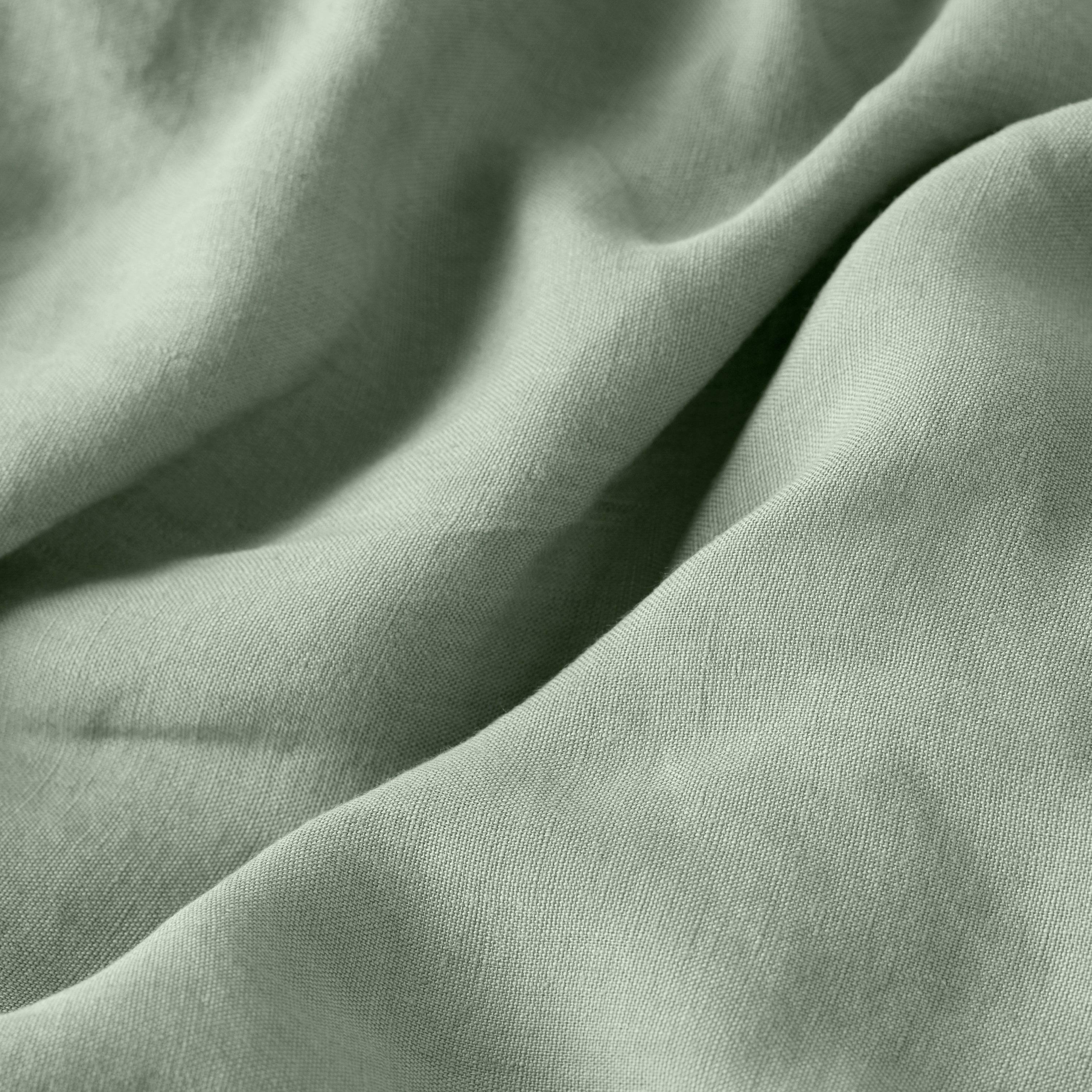 Songe Linen and Cotton Duvet Cover - Eucalyptus - Image 3