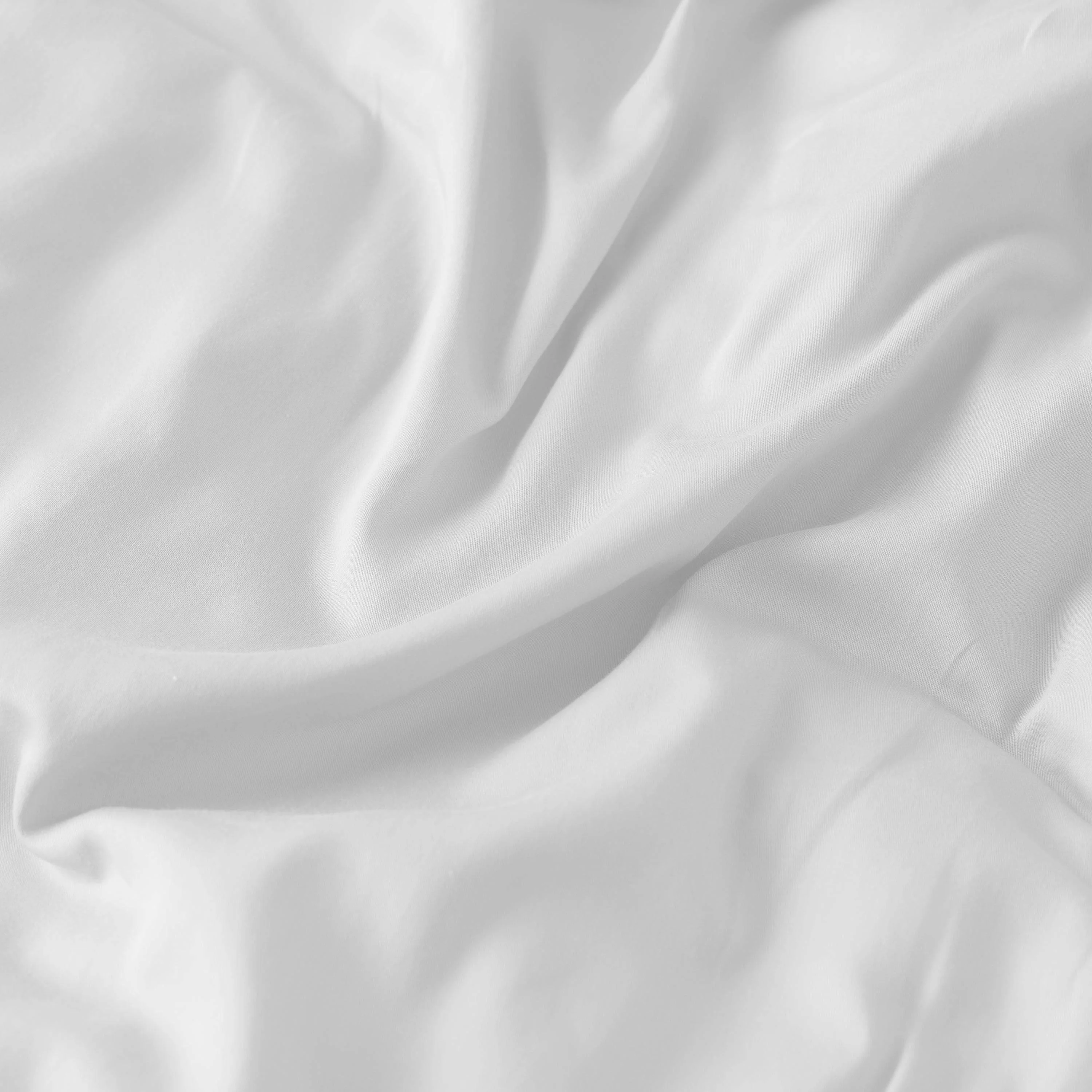 Quartz Organic Cotton Sateen Duvet Cover - White - Image 4