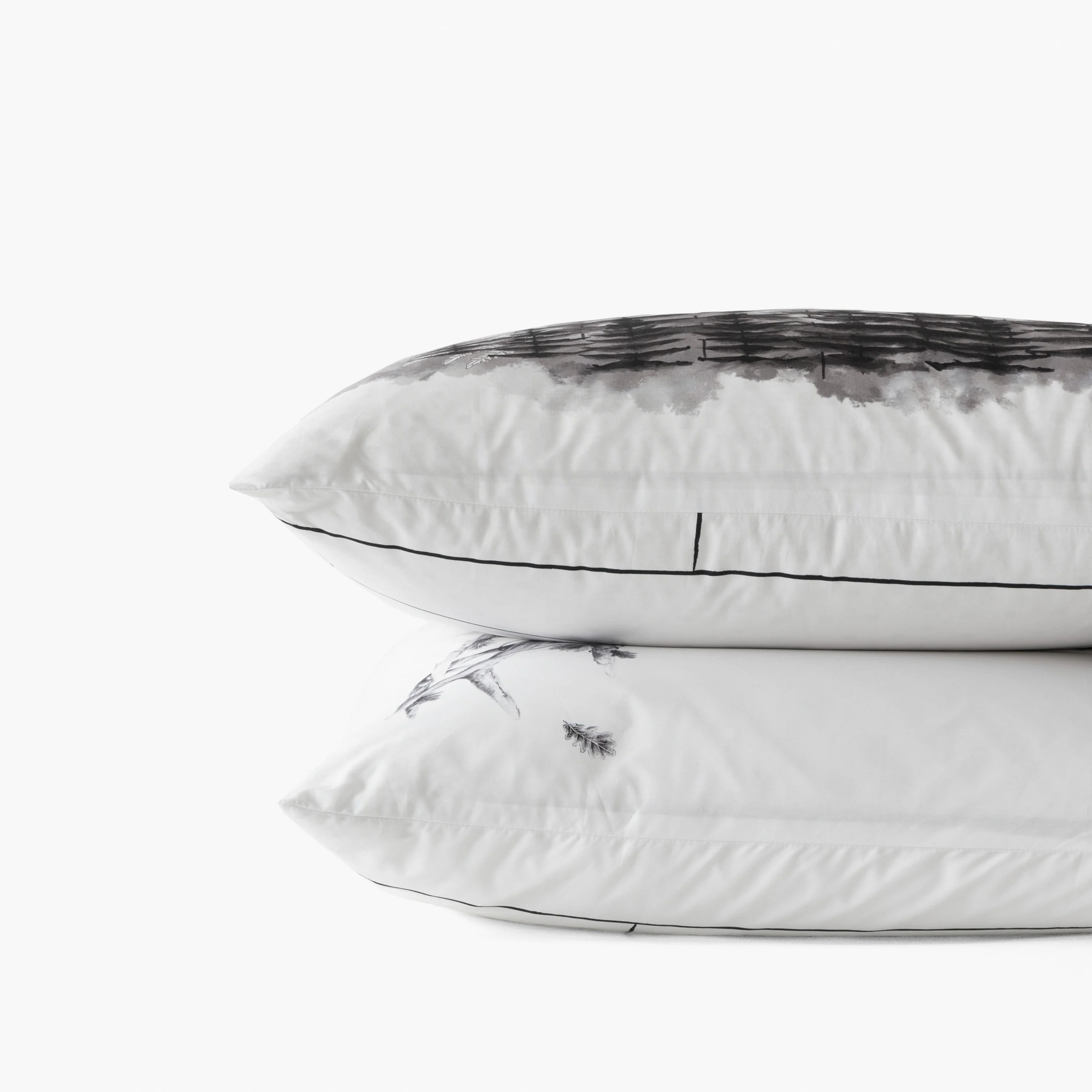 Elaphe Rectangular Cotton Pillowcase - White - Image 4