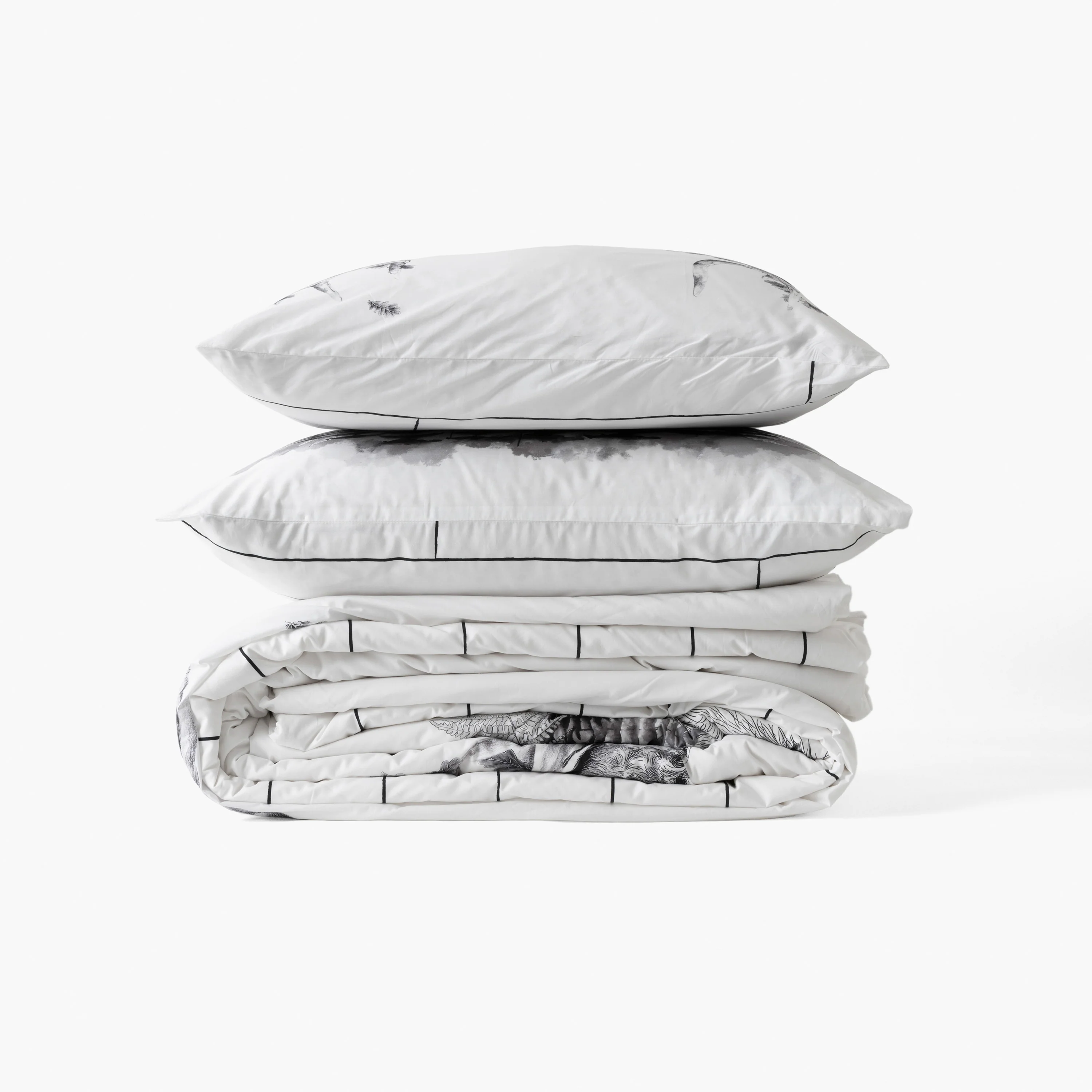 Elaphe Rectangular Cotton Pillowcase - White - Image 5