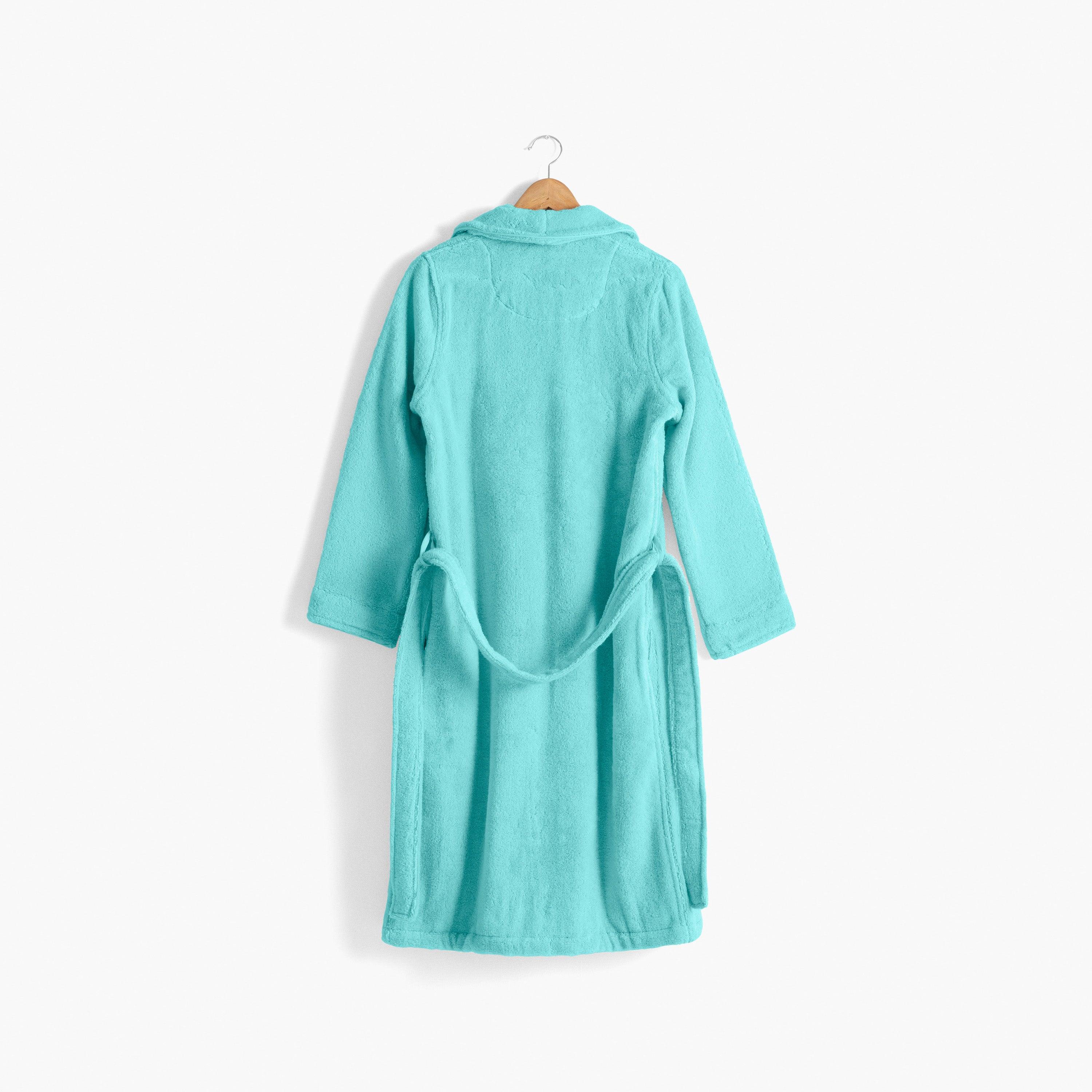 Ella Women's Cotton Bathrobe - Lagoon - Image 4