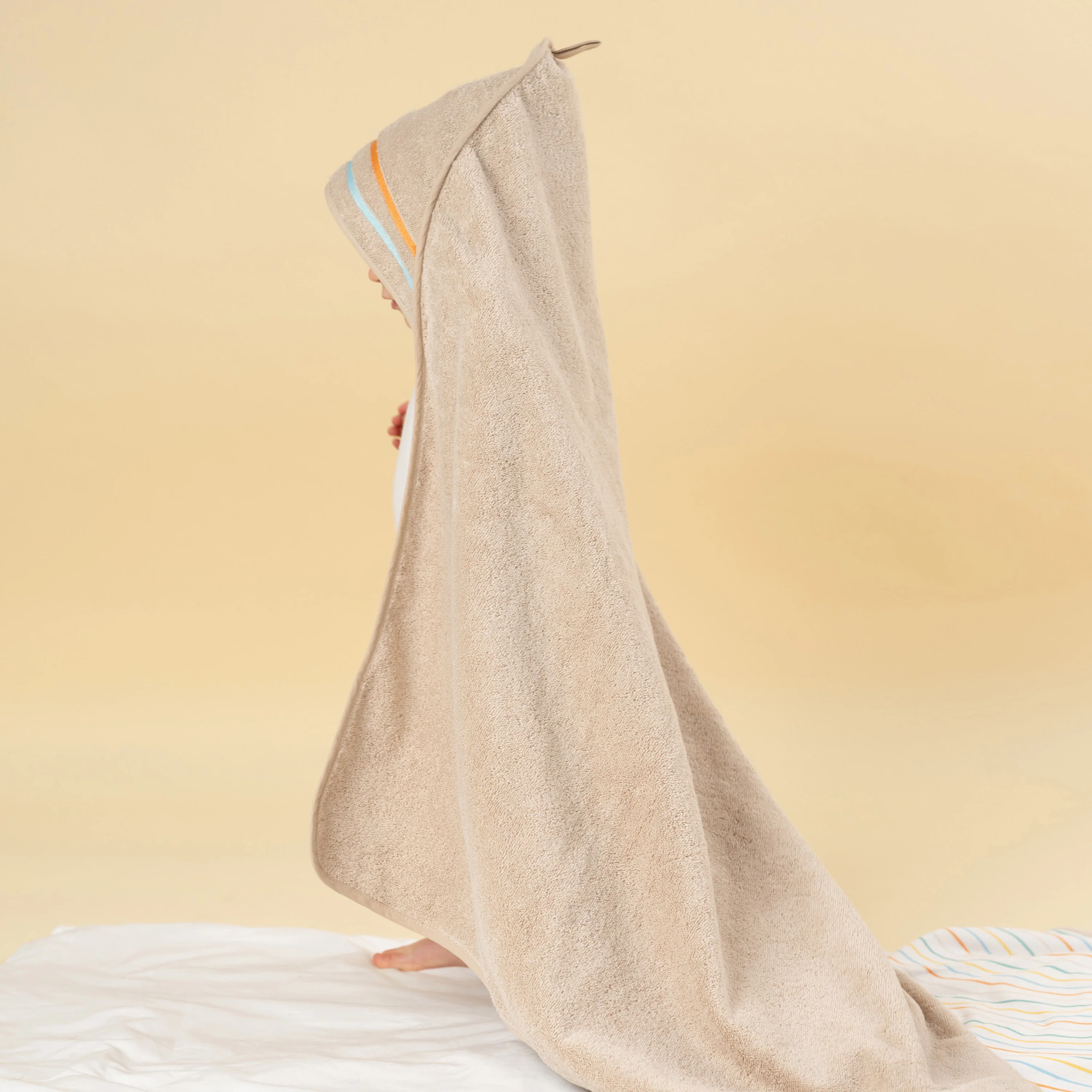 Escapade Cotton Bath Cape - Sand - Image 3