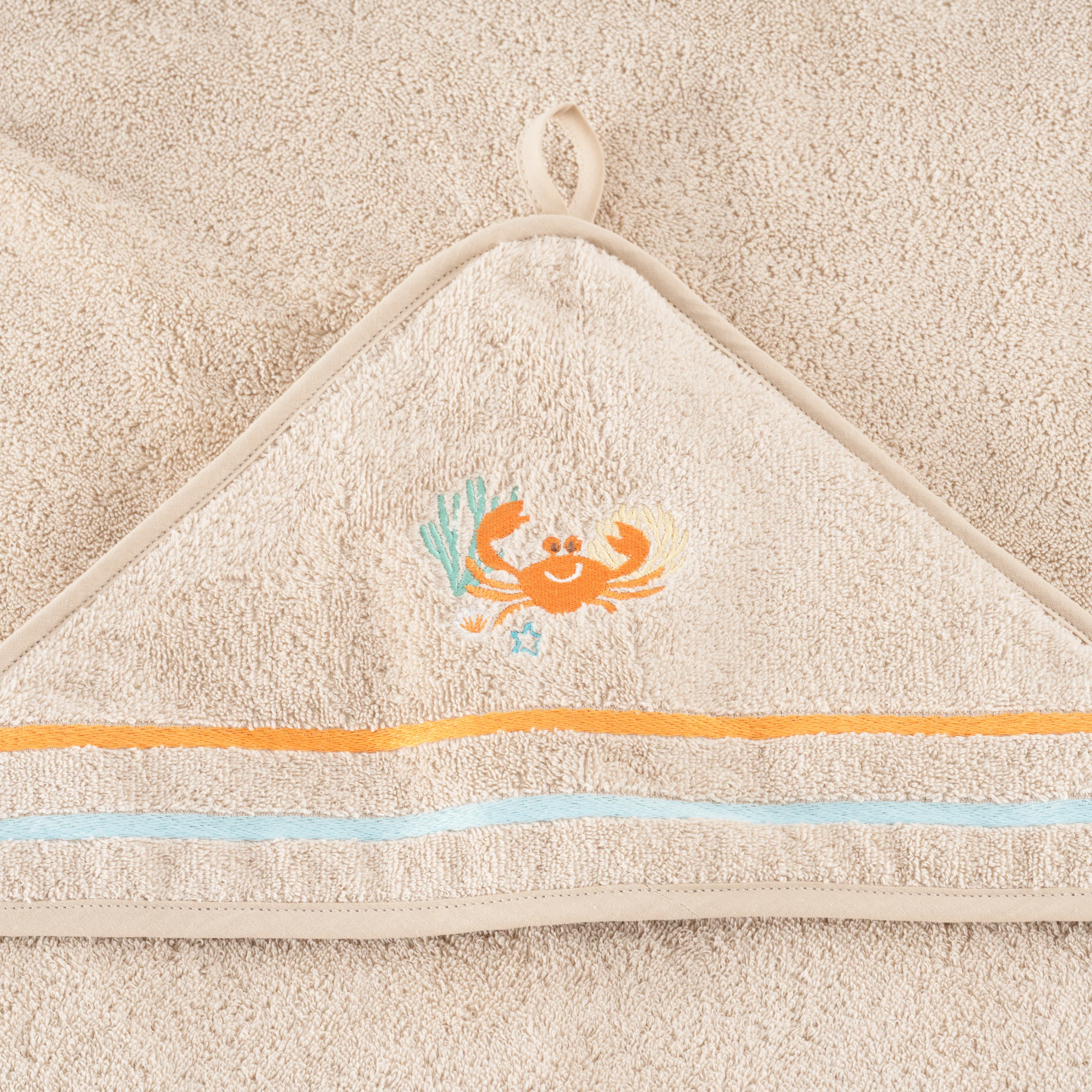 Escapade Cotton Bath Cape - Sand - Image 4