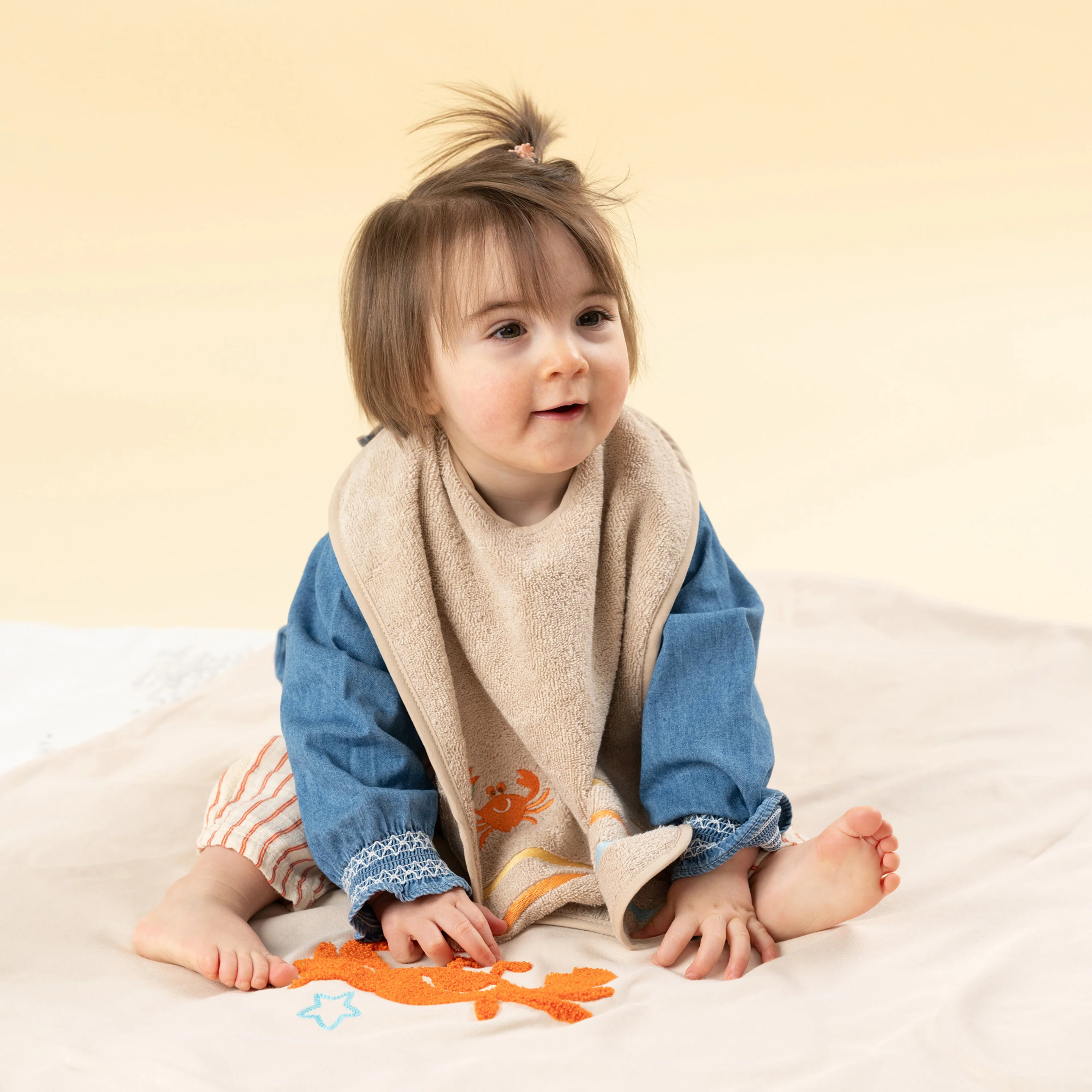 Escapade Cotton Bib - Sand - Image 4