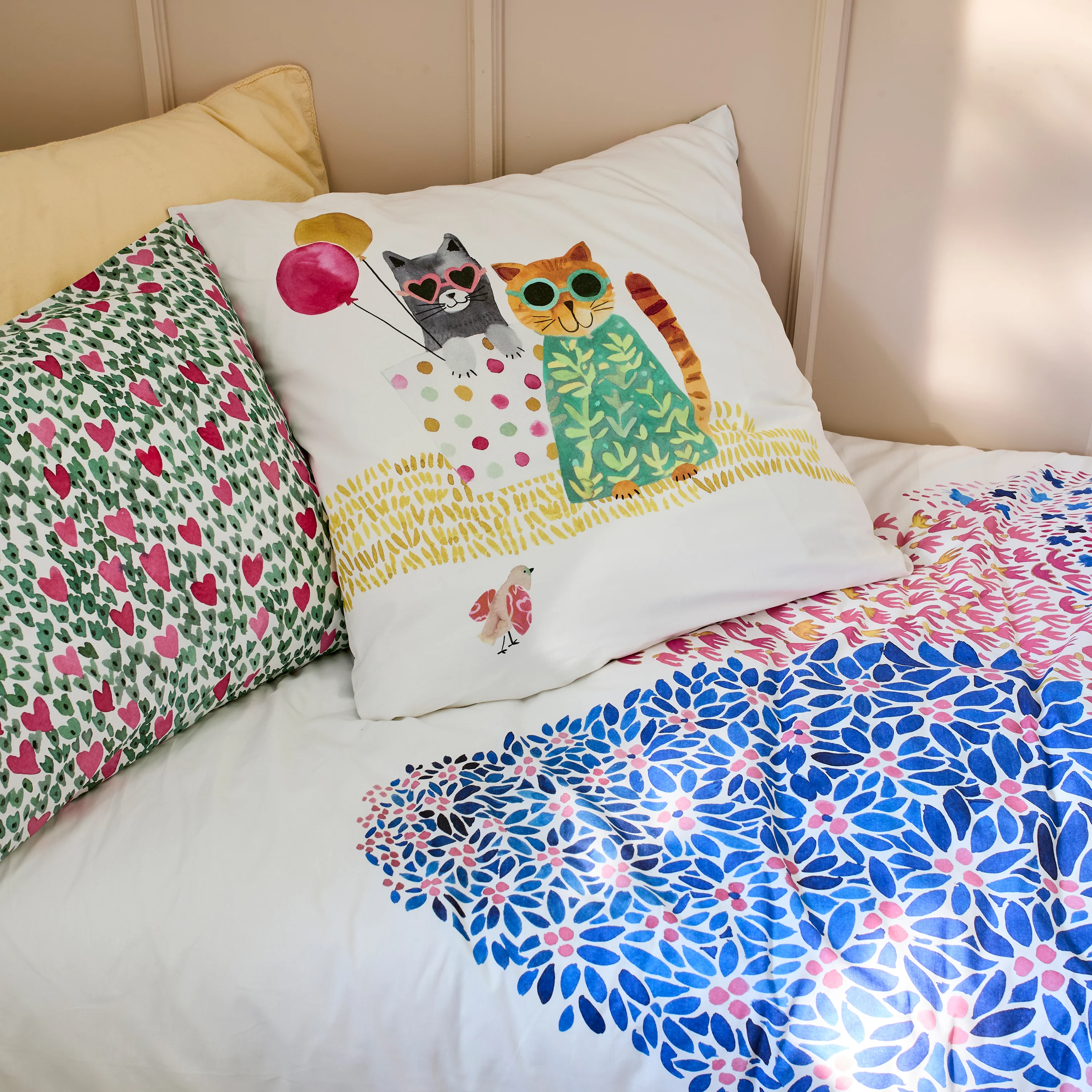 Euphory Children's Square Cotton Pillowcase - Multicolour - Image 3