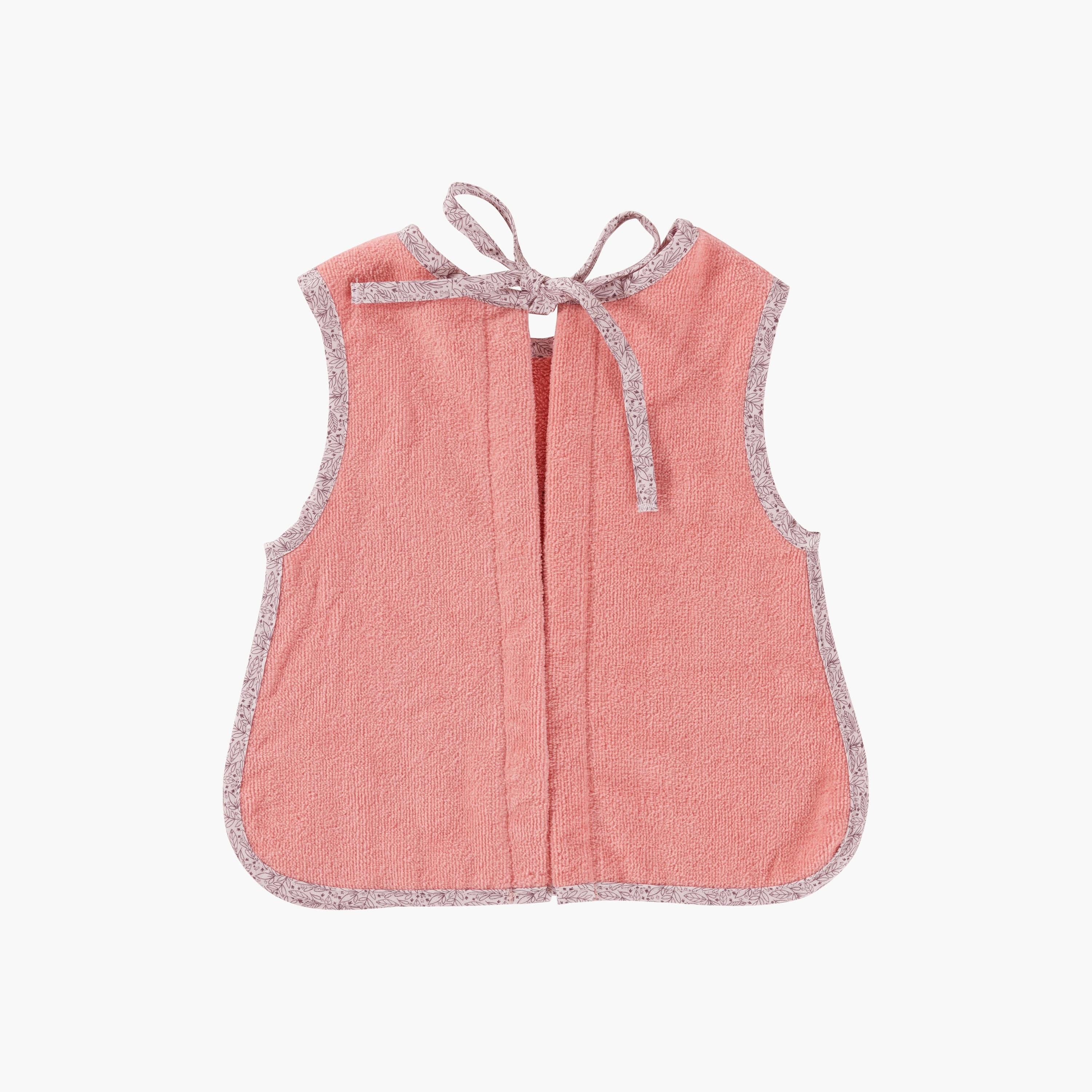 Festine Organic Cotton Velvet Bib Sorbet Pink - Image 3