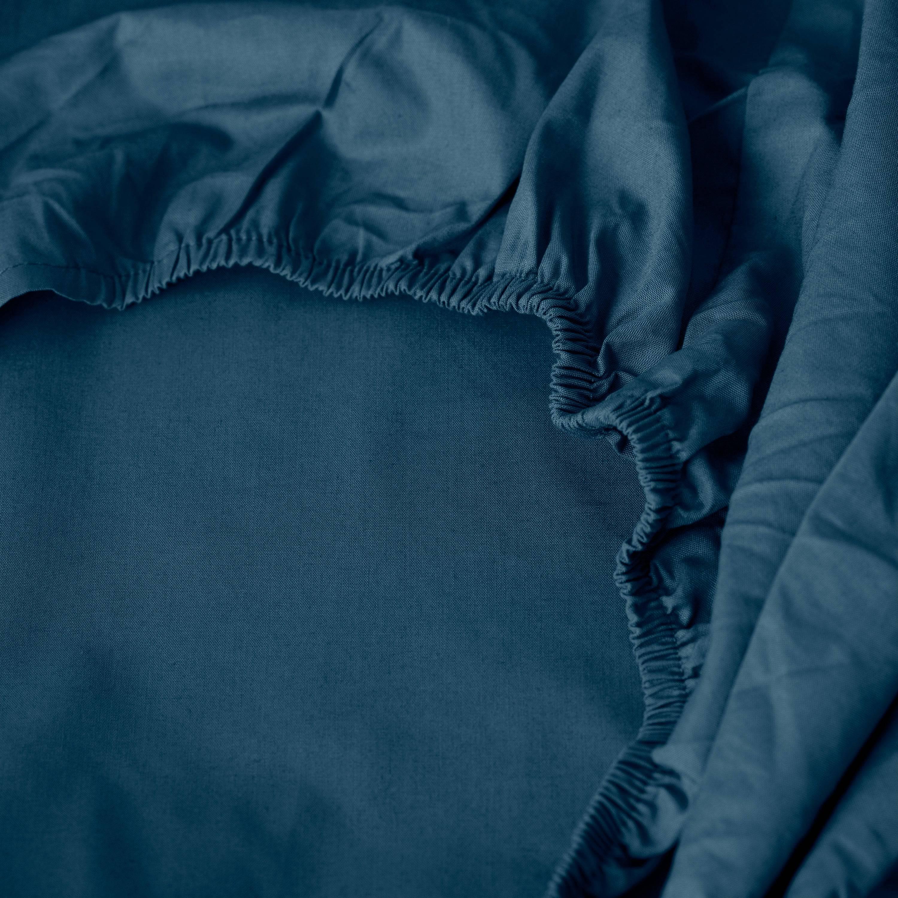 Neo Cotton Fitted Sheet - Prussian Blue - Image 3