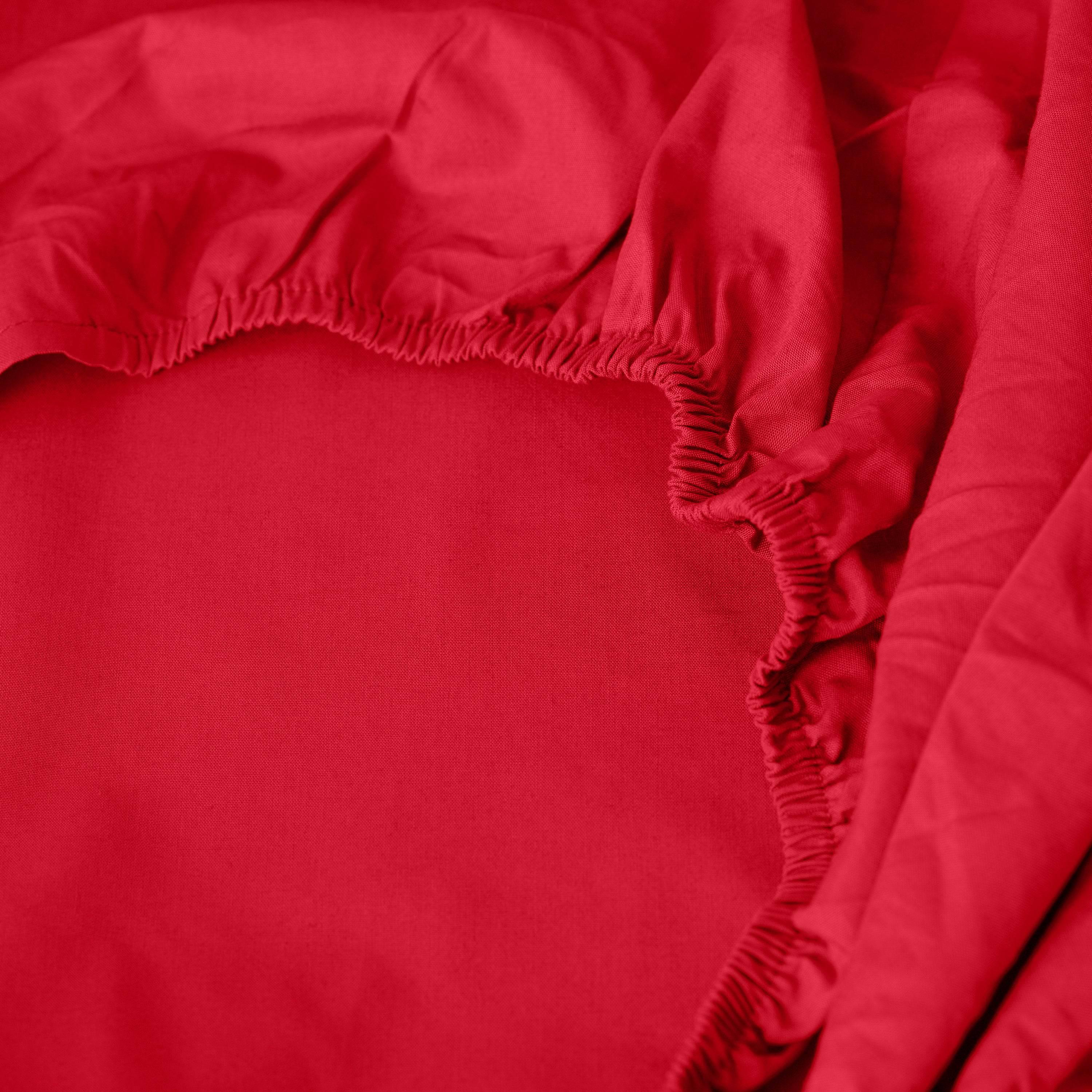 Neo Cotton Fitted Sheet - Red - Image 3