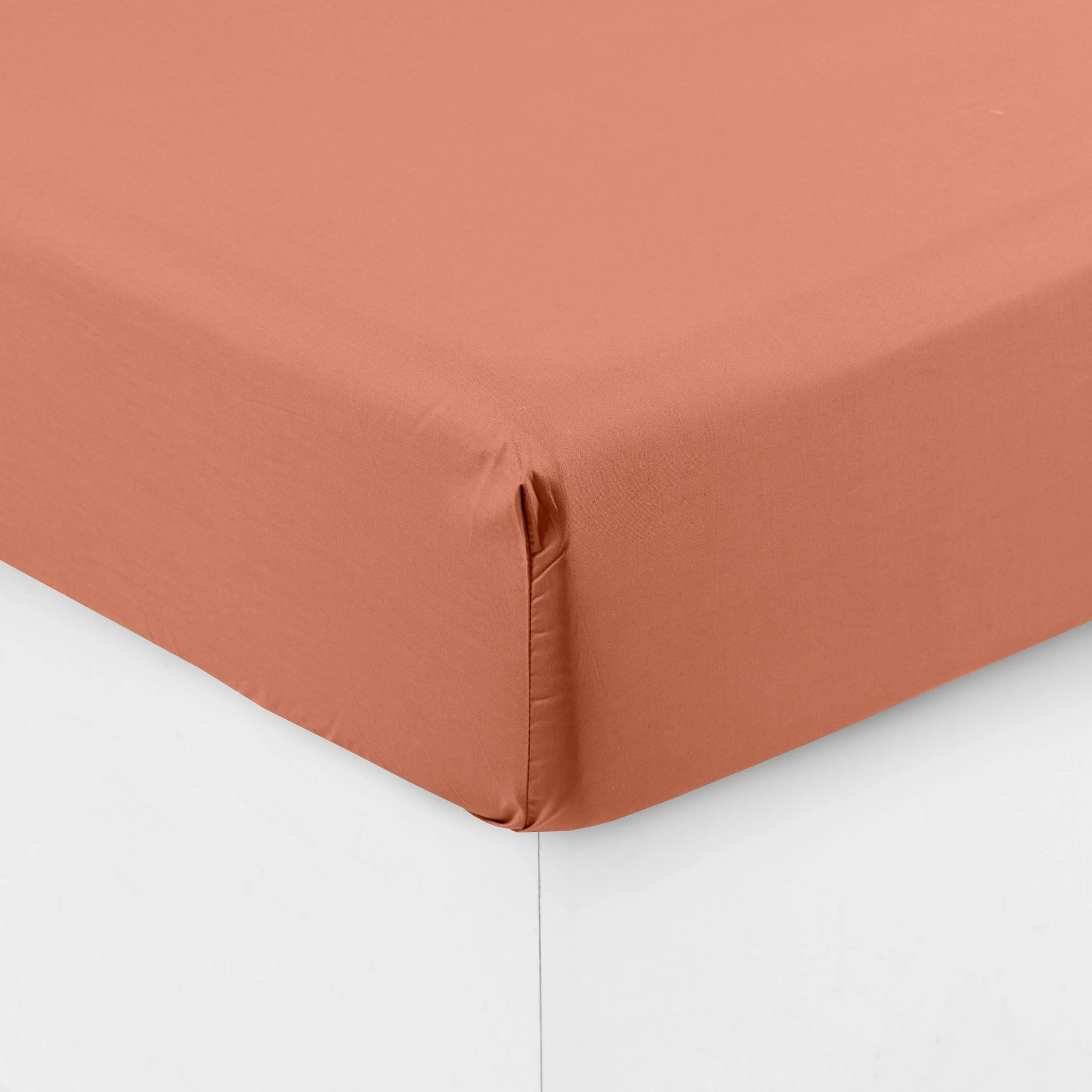 Neo Cotton Fitted Sheet - Terracotta - Image 2