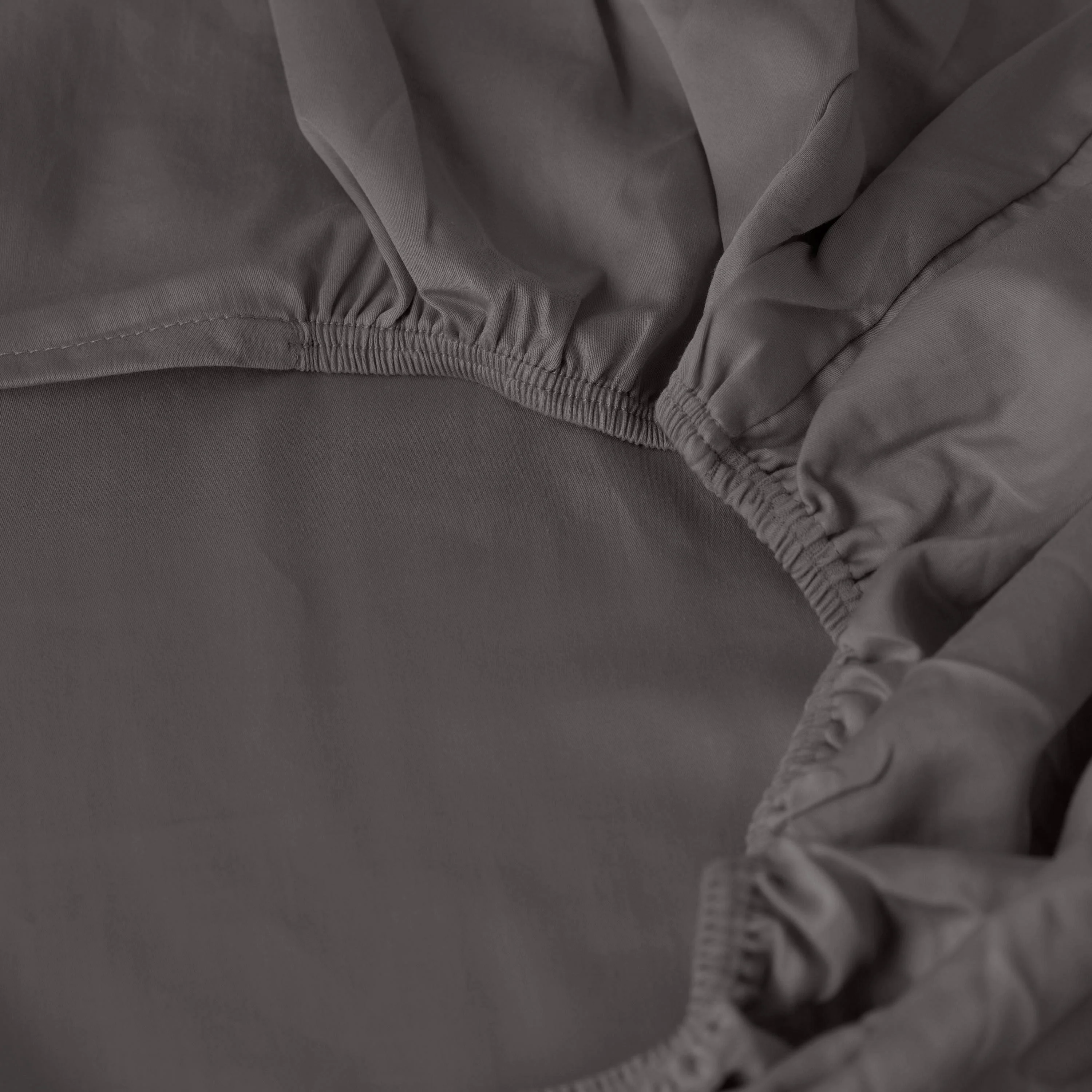 Quartz Organic Washed Cotton Fitted Sheet - Pebble - Image 3
