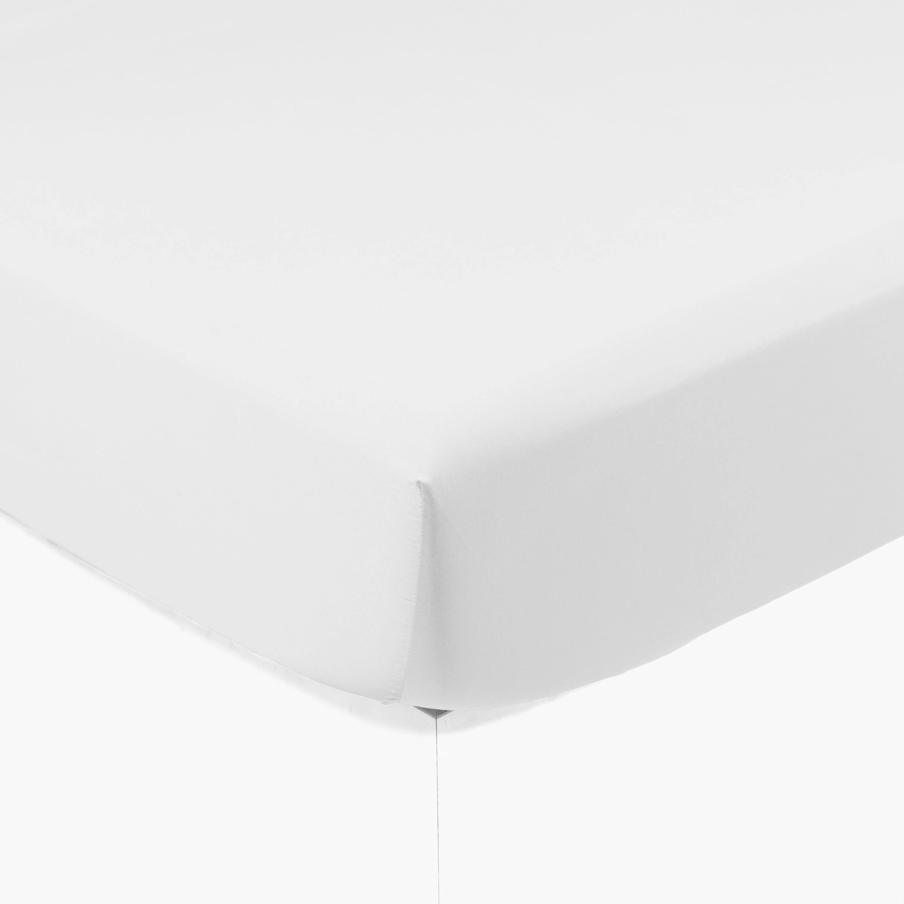 Quartz Organic Washed Cotton Fitted Sheet - White - Image 2