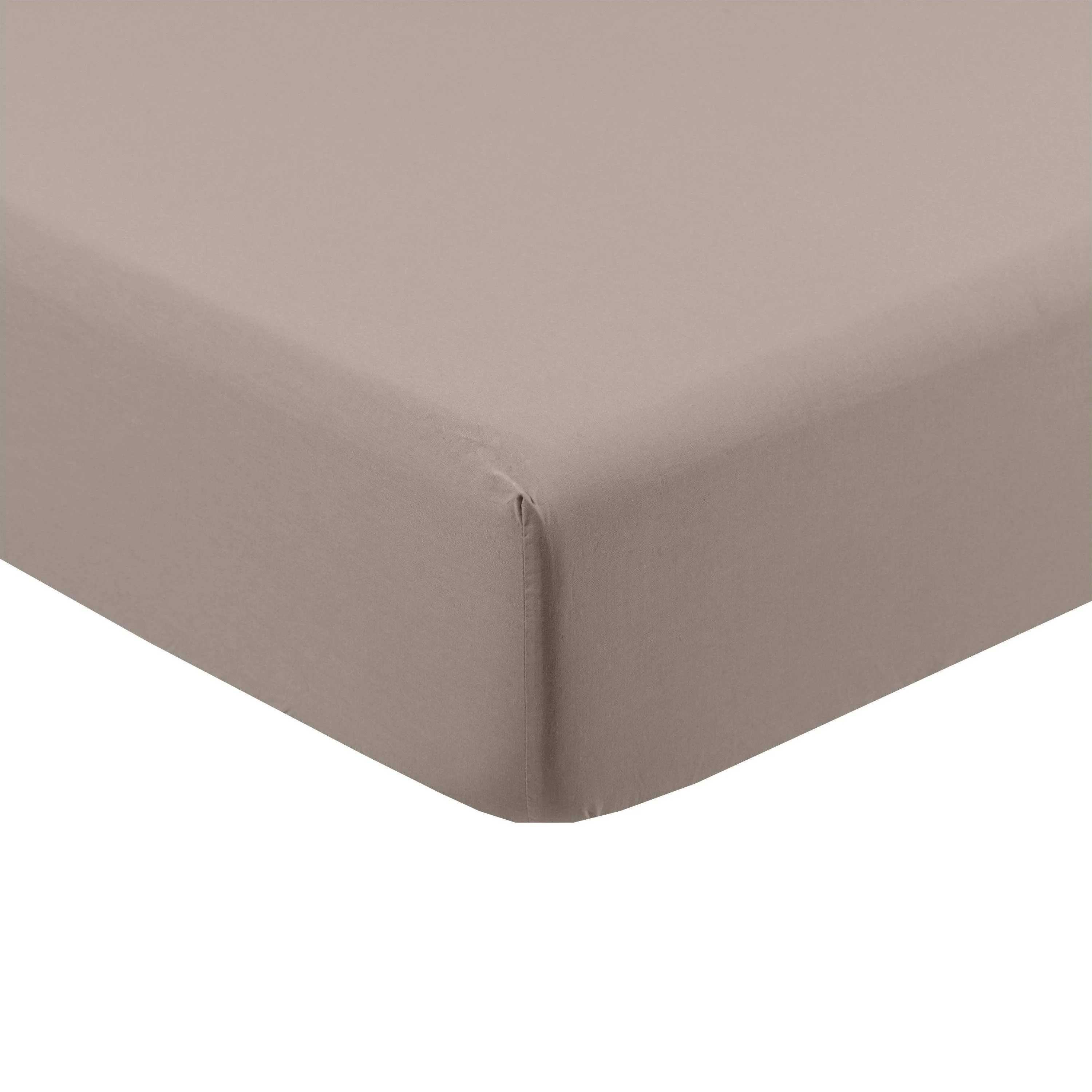 Songe Washed Cotton Fitted Sheet - Greige - Image 4
