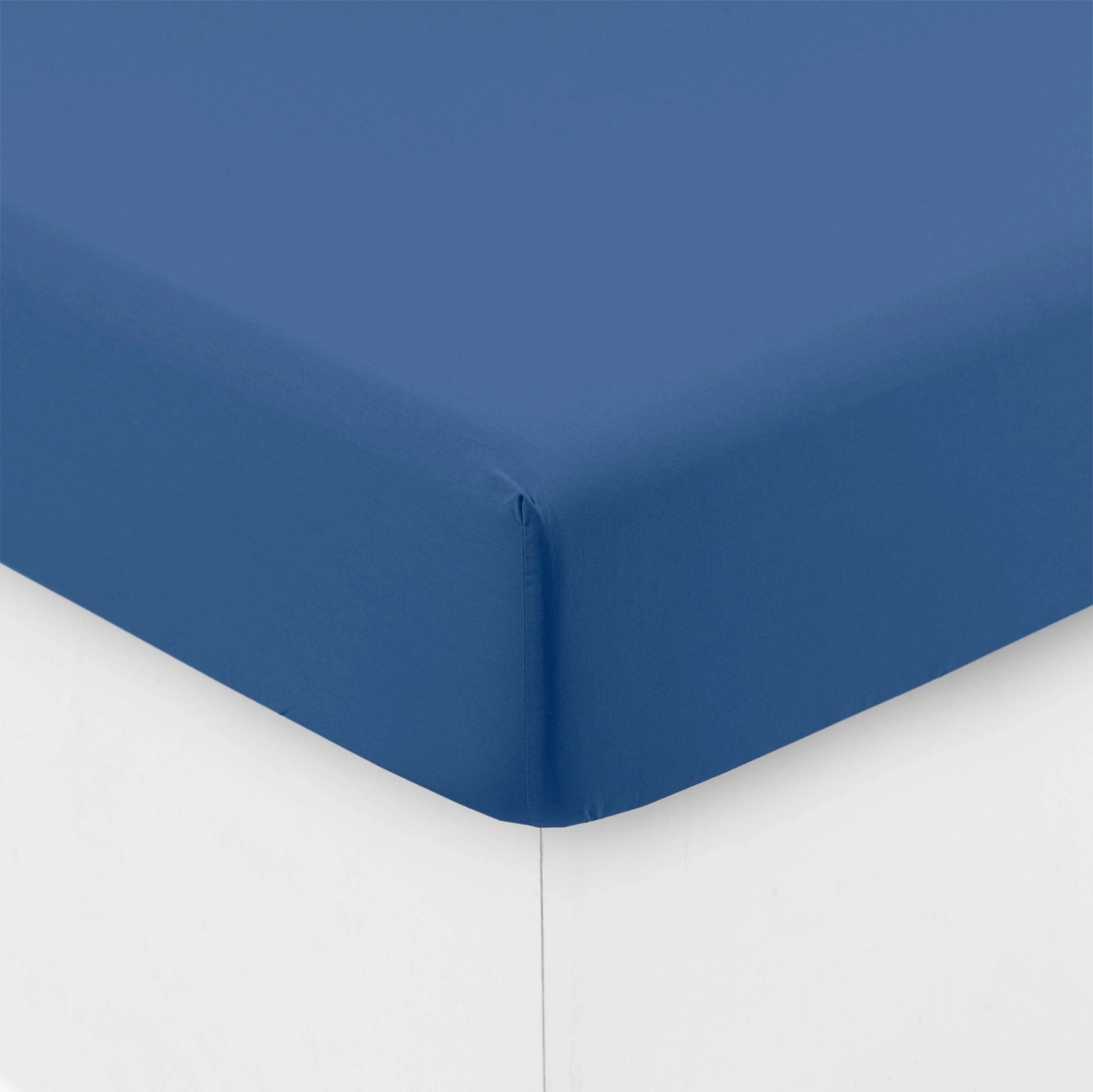 Songe Washed Cotton Fitted Sheet - China Blue - Image 3