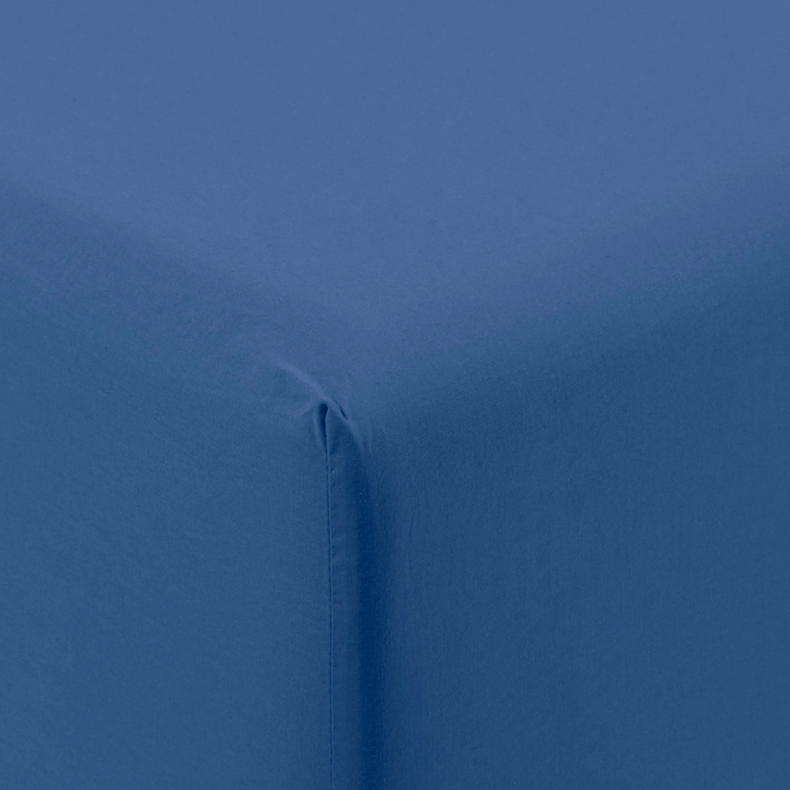 Songe Washed Cotton Fitted Sheet - China Blue - Image 4