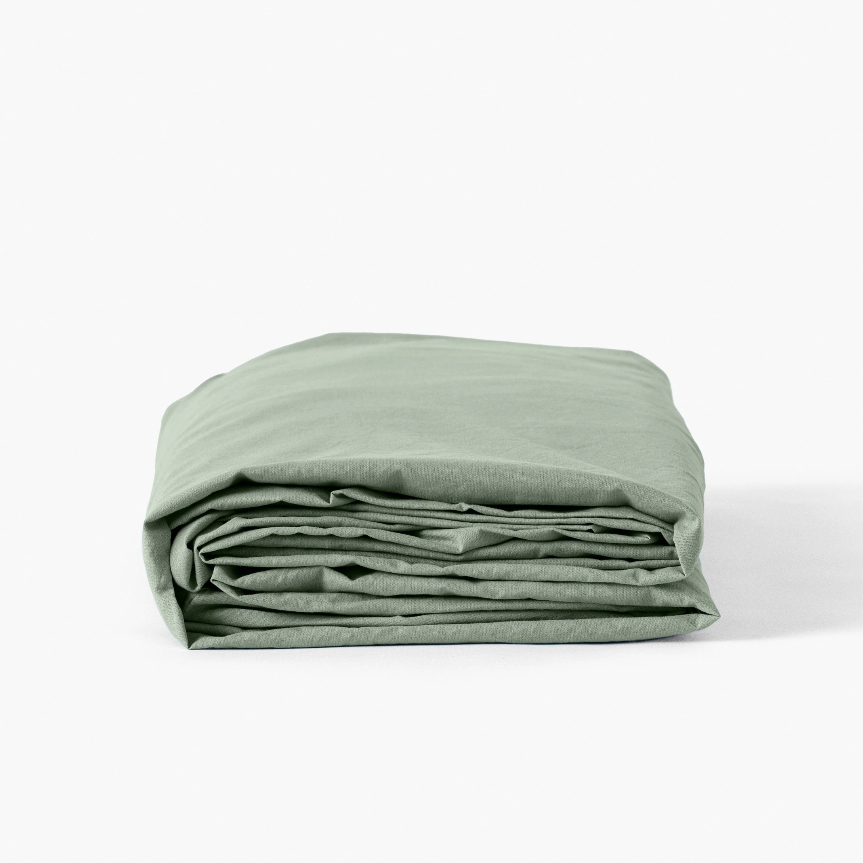 Songe Washed Cotton Fitted Sheet - Eucalyptus