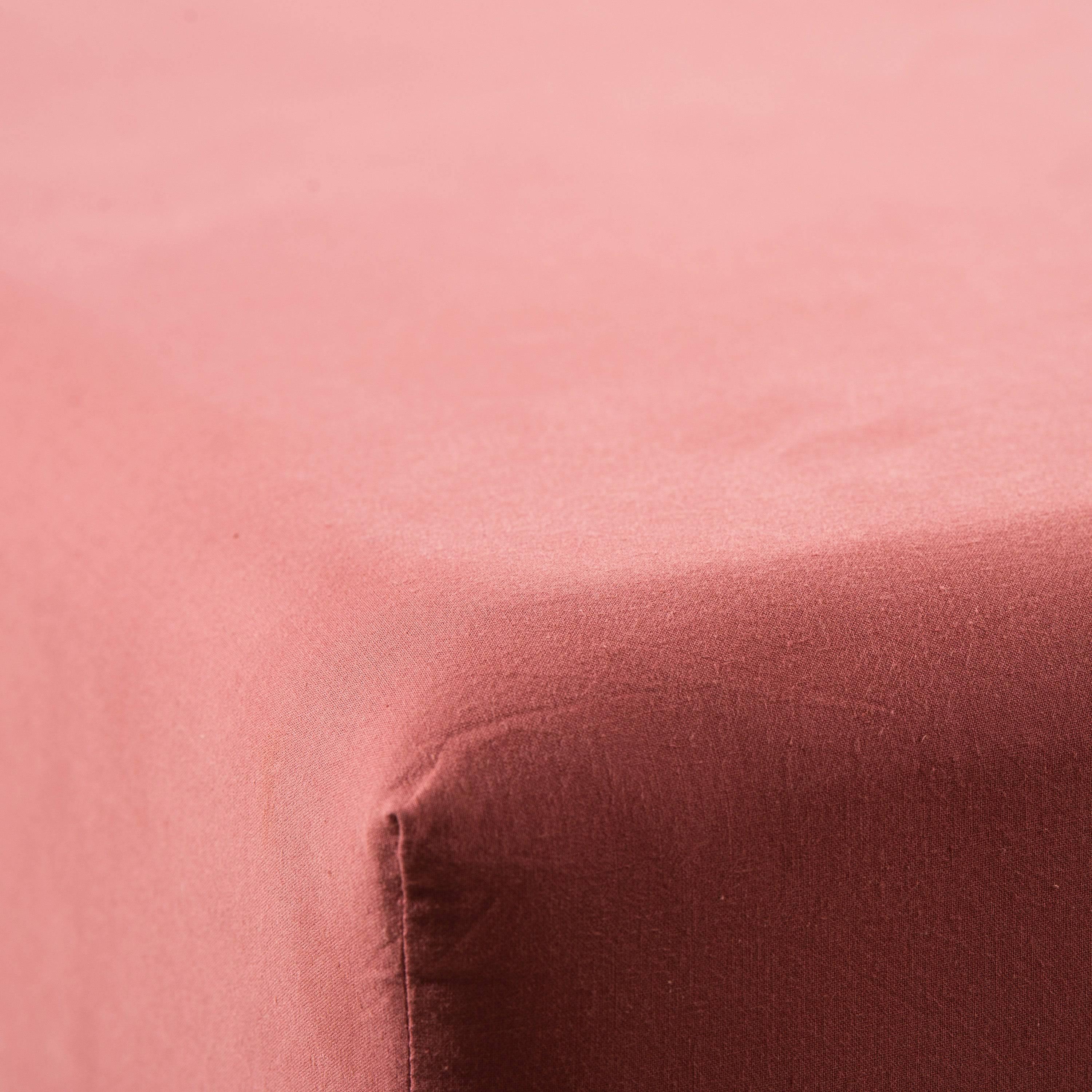 Songe Washed Cotton Fitted Sheet - Rosewood - Image 2