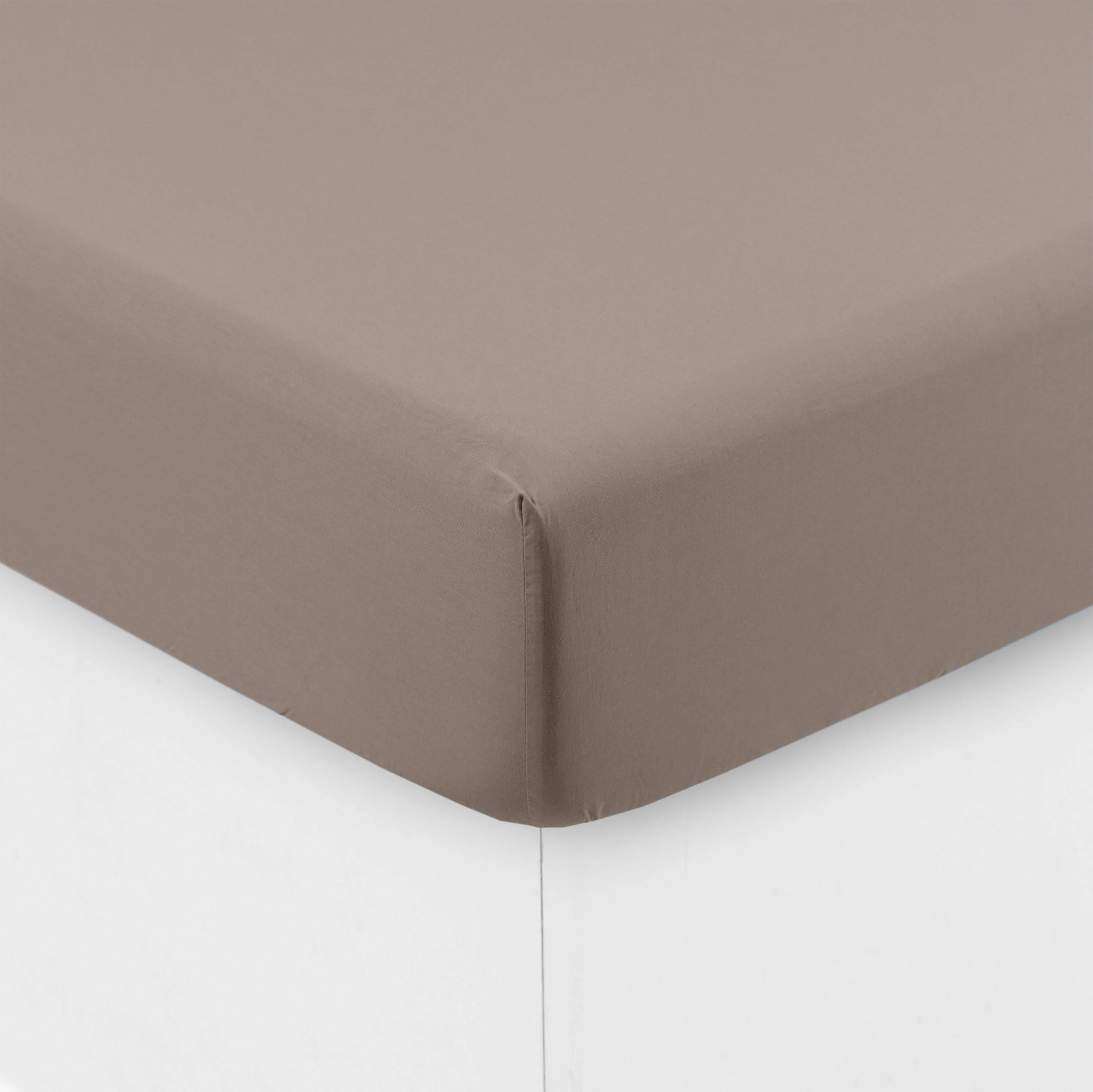 Songe Washed Cotton Fitted Sheet - Taupe - Image 3