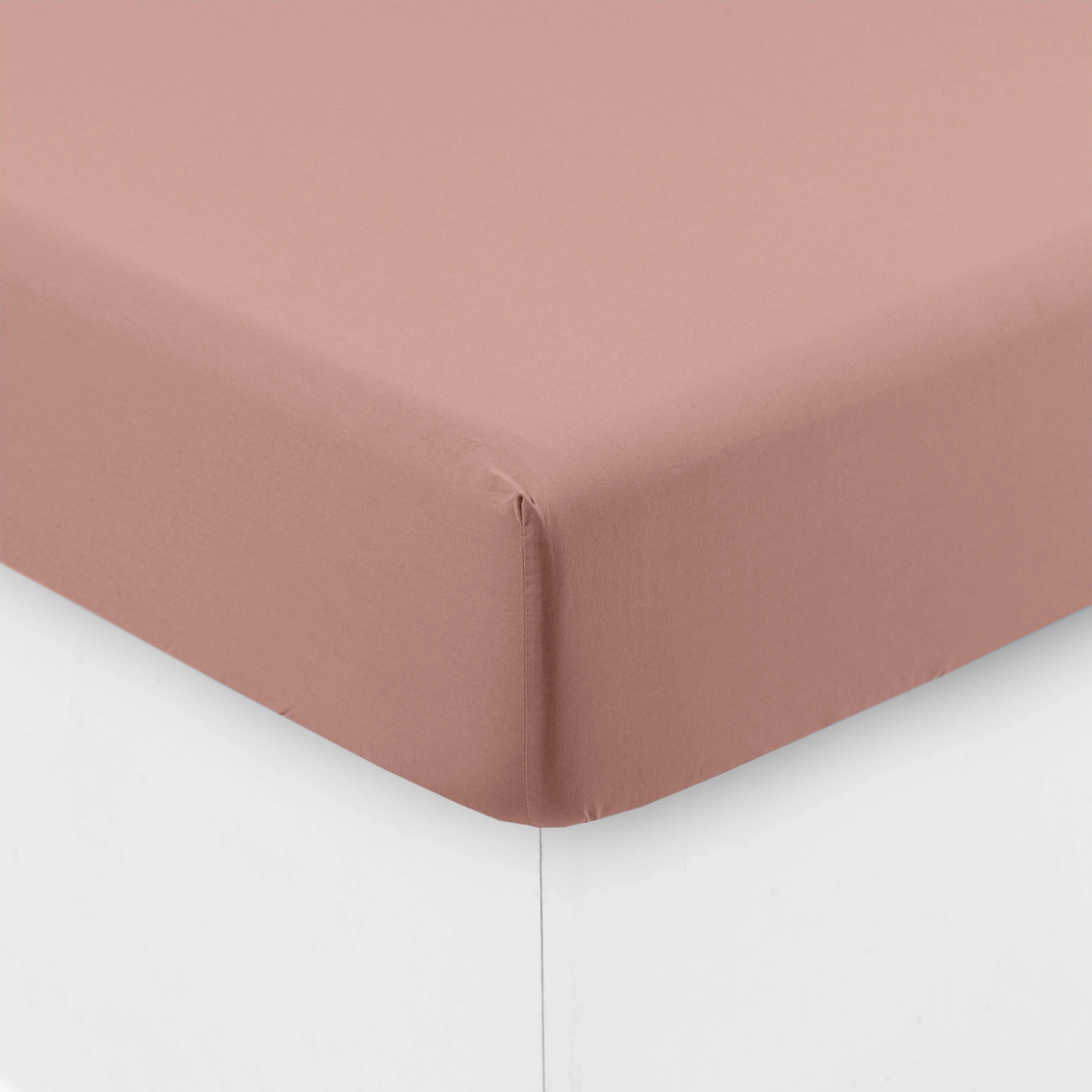 Songe Washed Cotton Fitted Sheet - Ash Pink - Image 3
