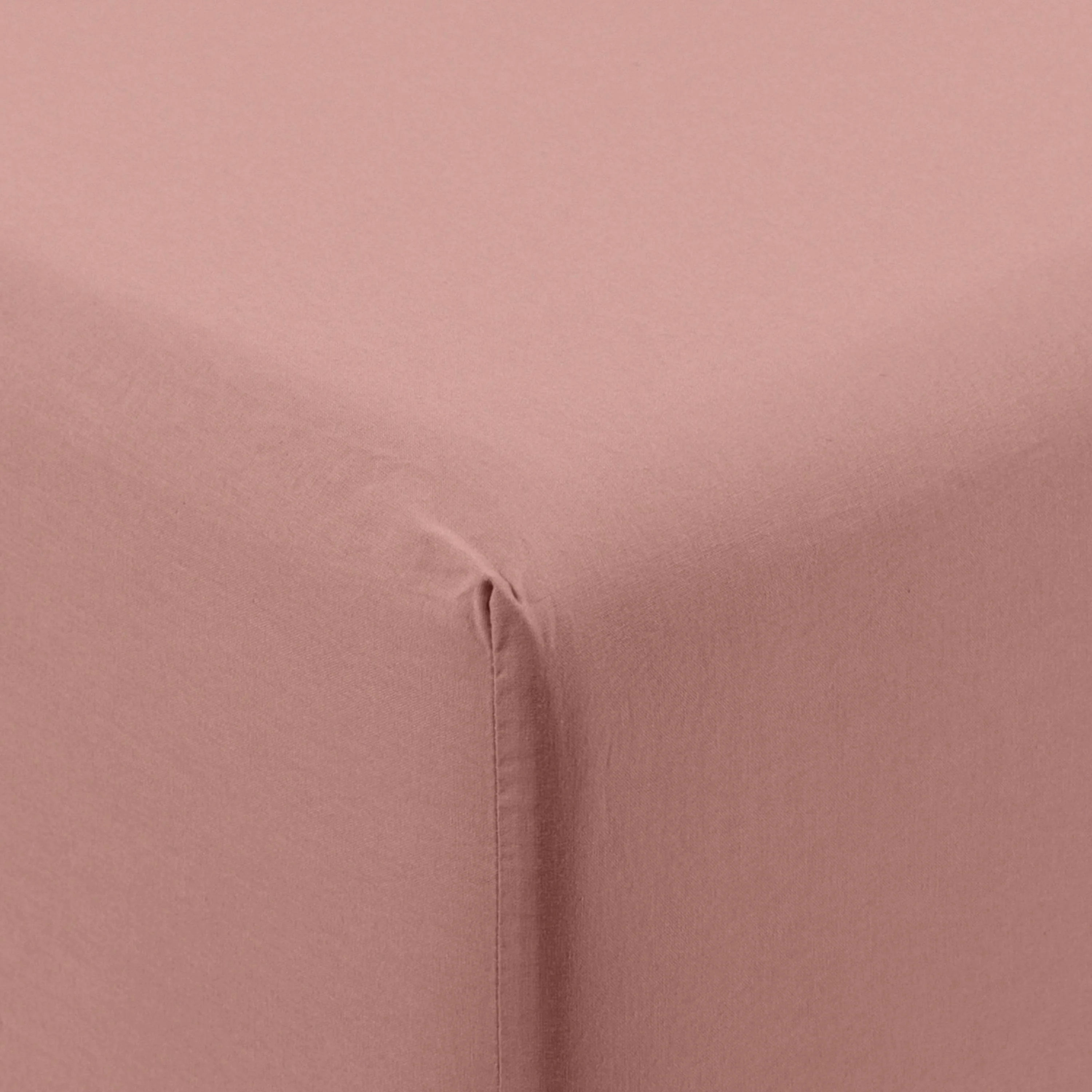 Songe Washed Cotton Fitted Sheet - Ash Pink - Image 4