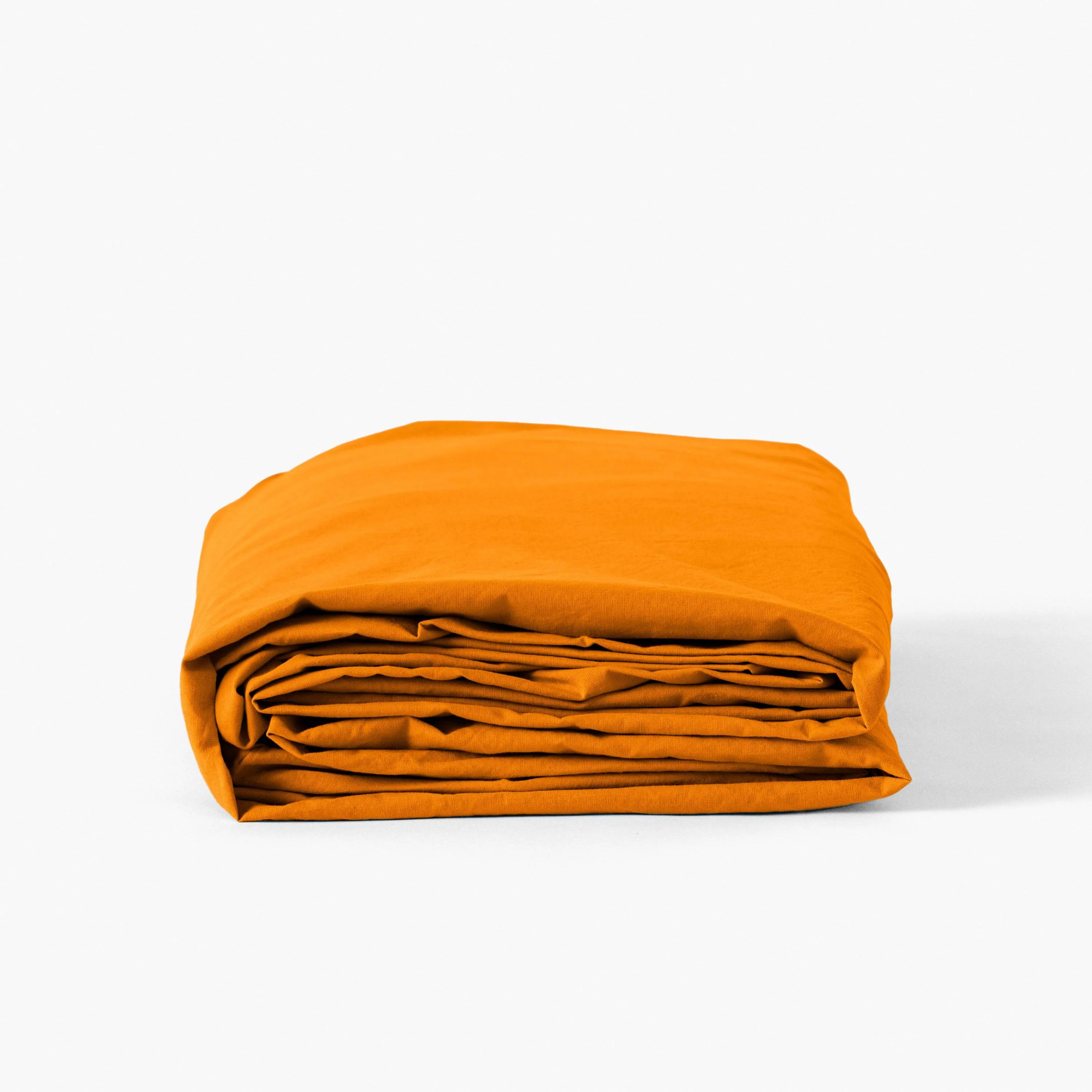 Songe Washed Cotton Fitted Sheet - Turmeric
