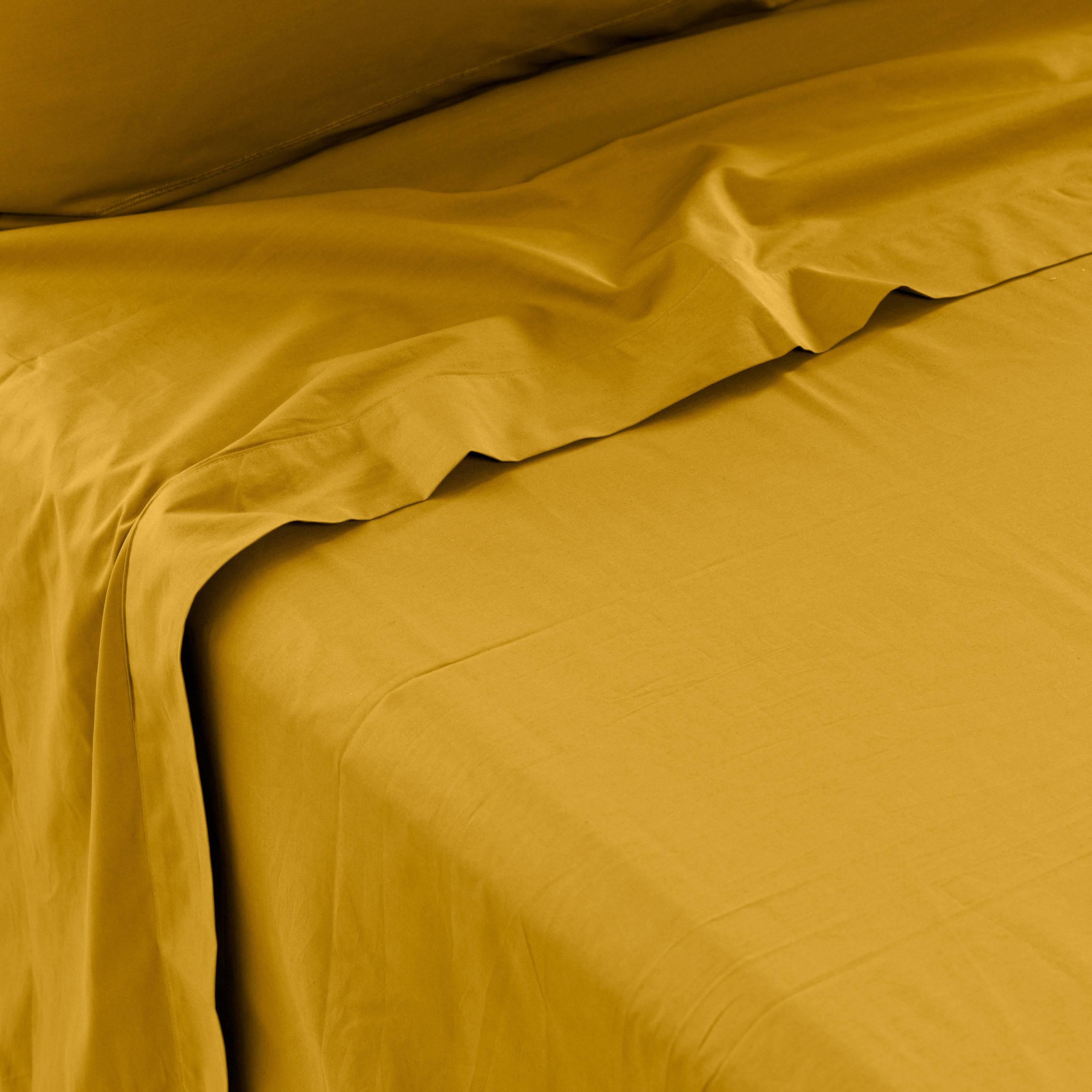 Neo Cotton Percale Flat Sheet - Curry - Image 3